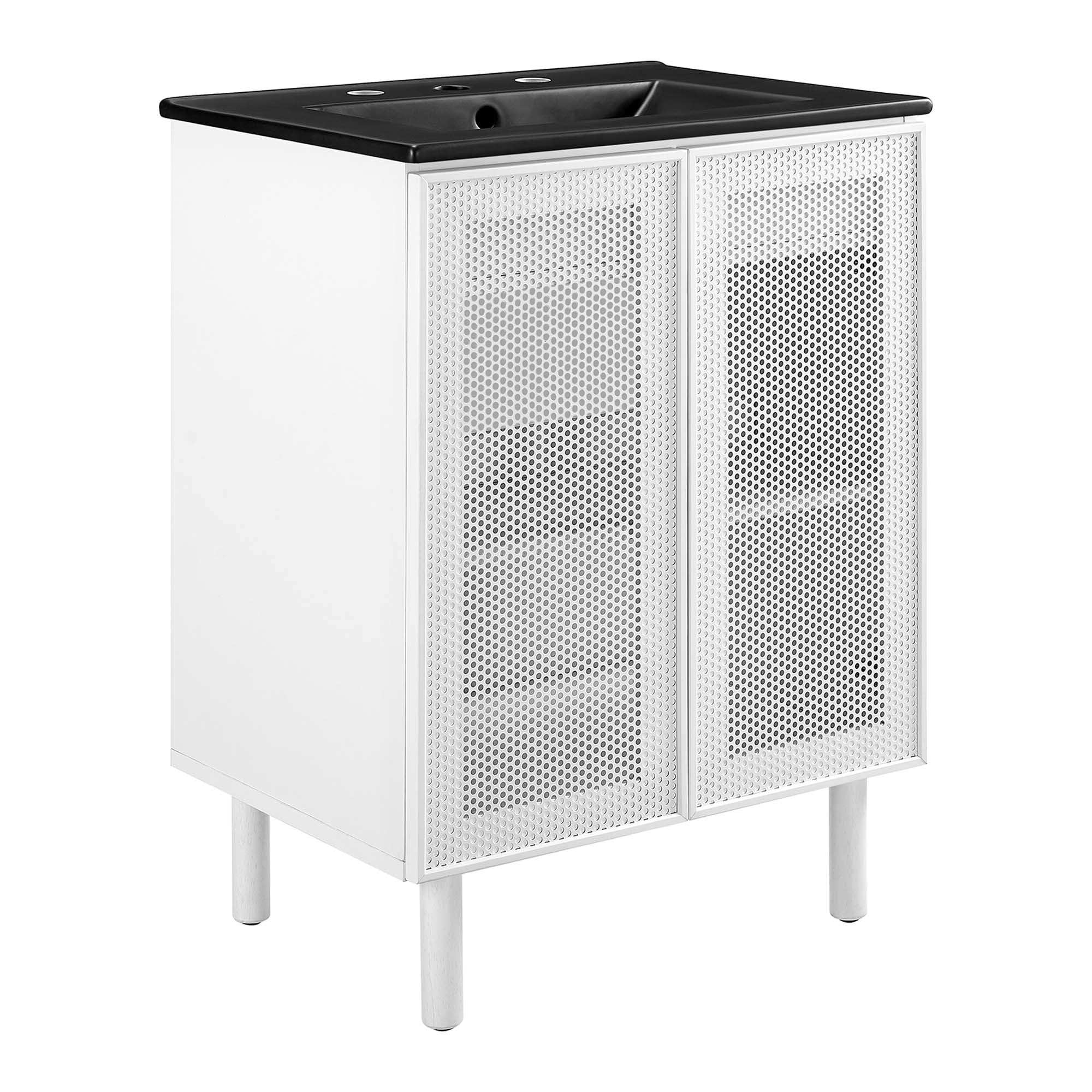 Calla 24" Perforated Metal Bathroom Vanity by Modway - Best Buy Furniture