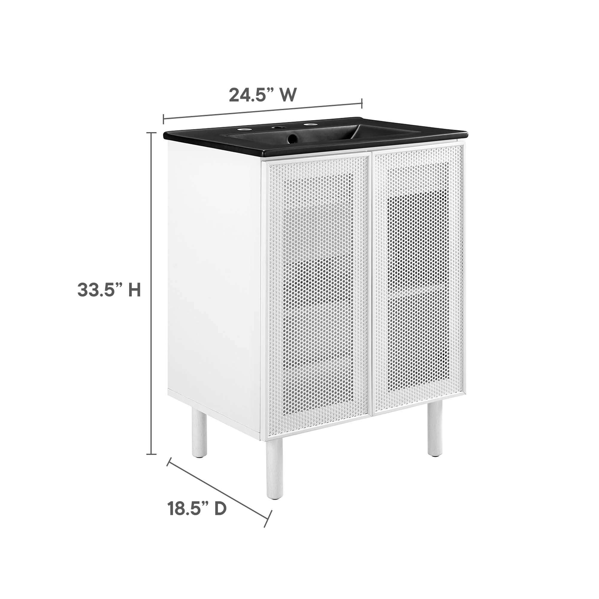 Calla 24" Perforated Metal Bathroom Vanity by Modway - Best Buy Furniture