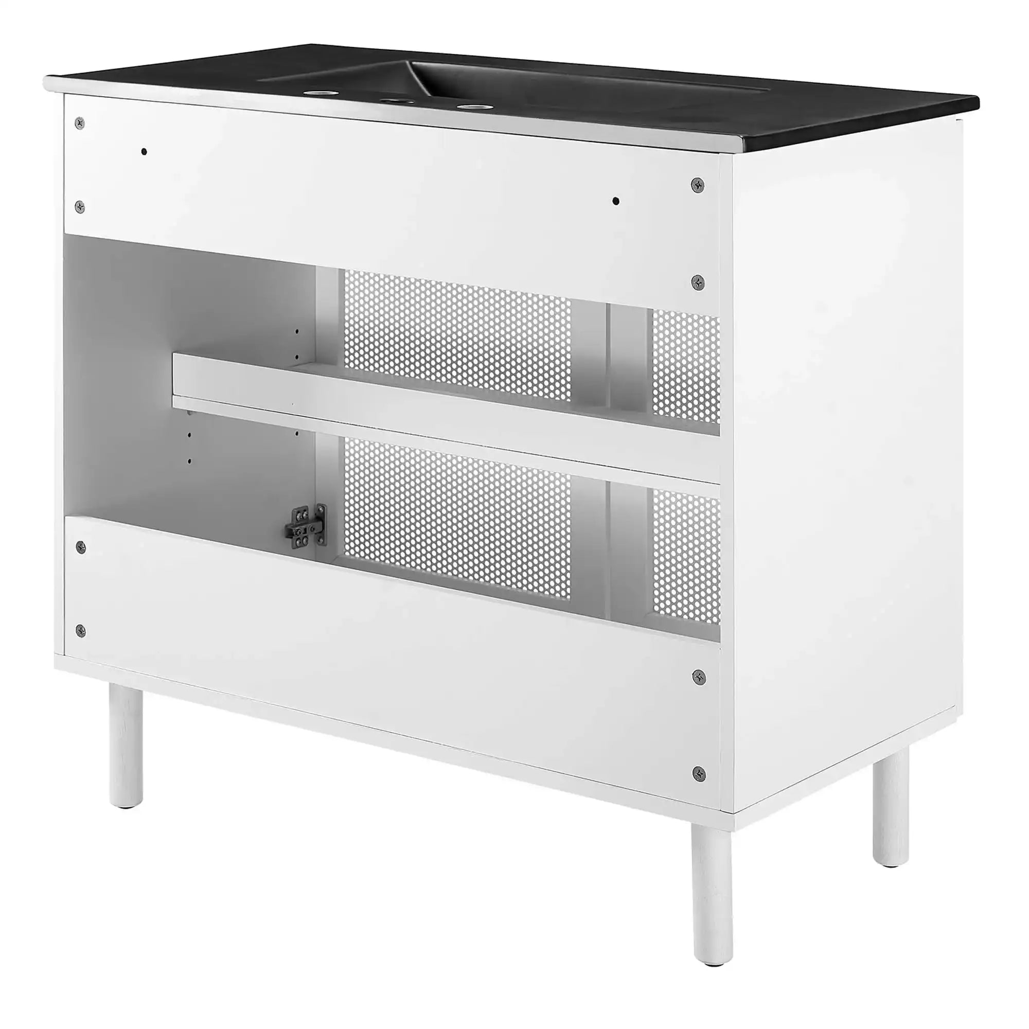 Calla 36" Perforated Metal Bathroom Vanity by Modway - Best Buy Furniture