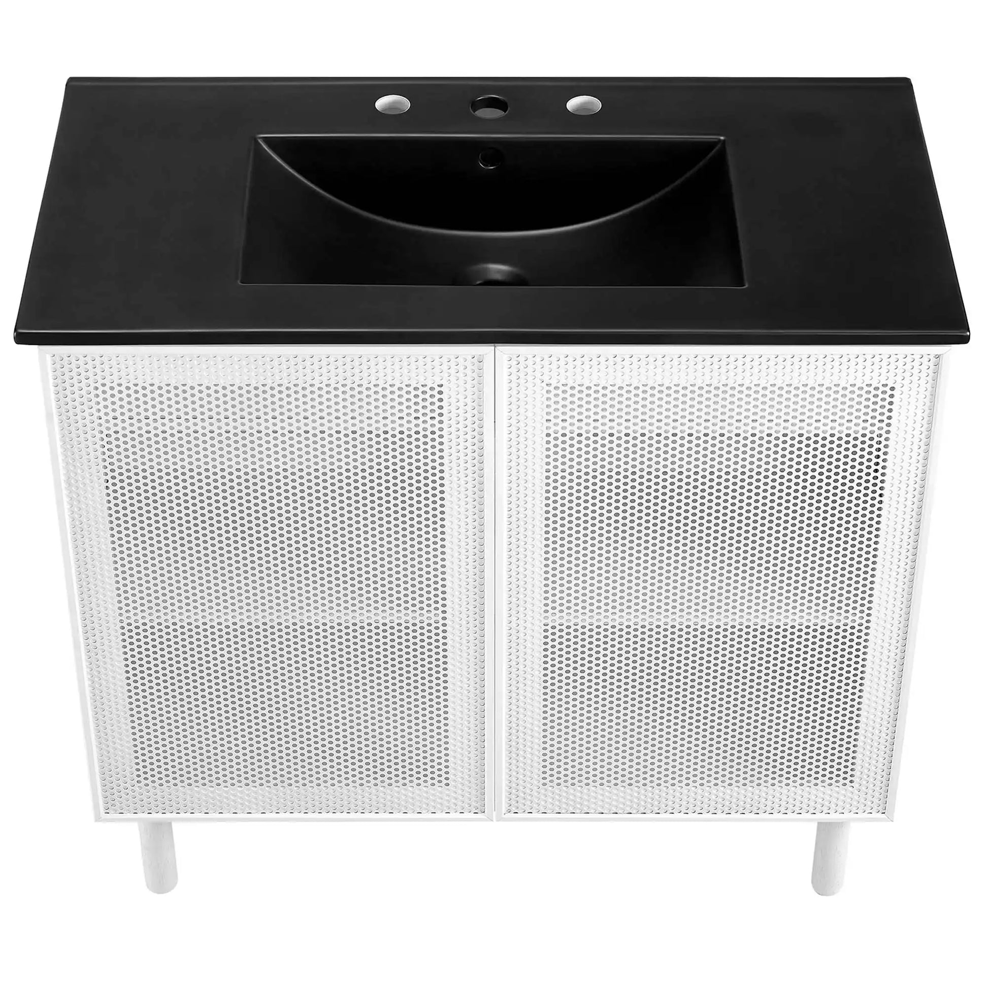 Calla 36" Perforated Metal Bathroom Vanity by Modway - Best Buy Furniture