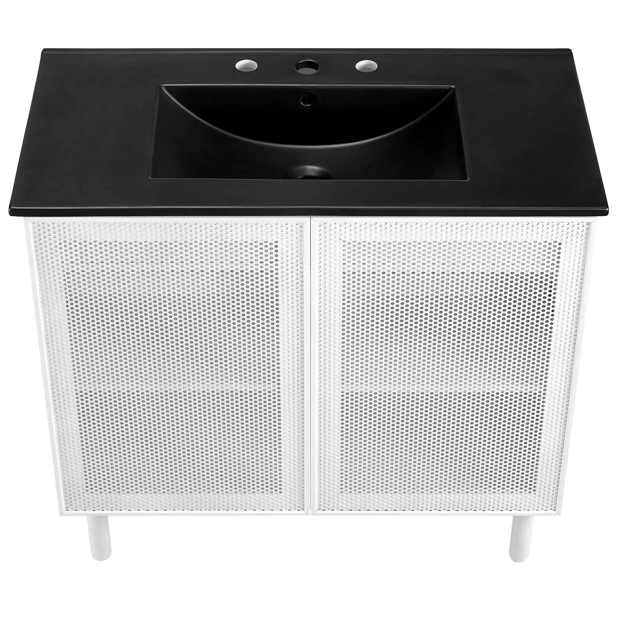Calla 36" Perforated Metal Bathroom Vanity by Modway - Best Buy Furniture