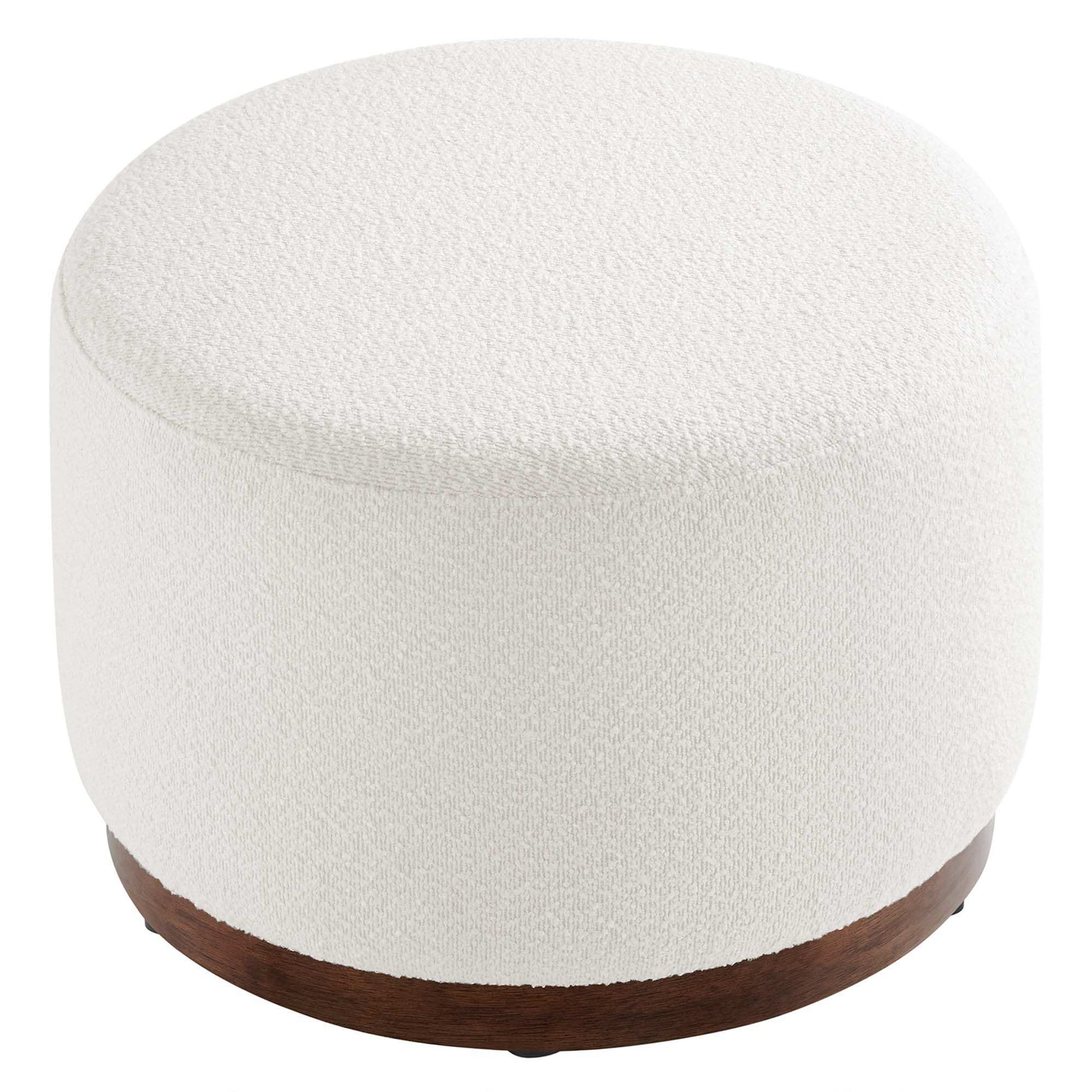 Tilden Large 23" Round Boucle Upholstered Upholstered Ottoman by Modway - Best Buy Furniture