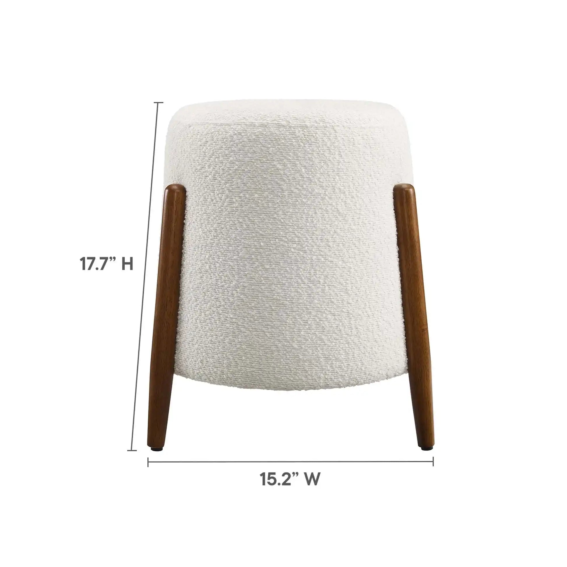 Riven Upholstered Boucle Fabric Ottoman by Modway - Best Buy Furniture