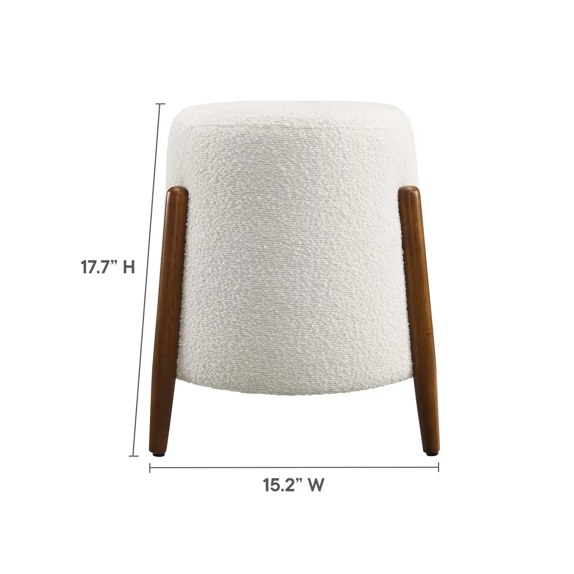 Riven Upholstered Boucle Fabric Ottoman by Modway - Best Buy Furniture