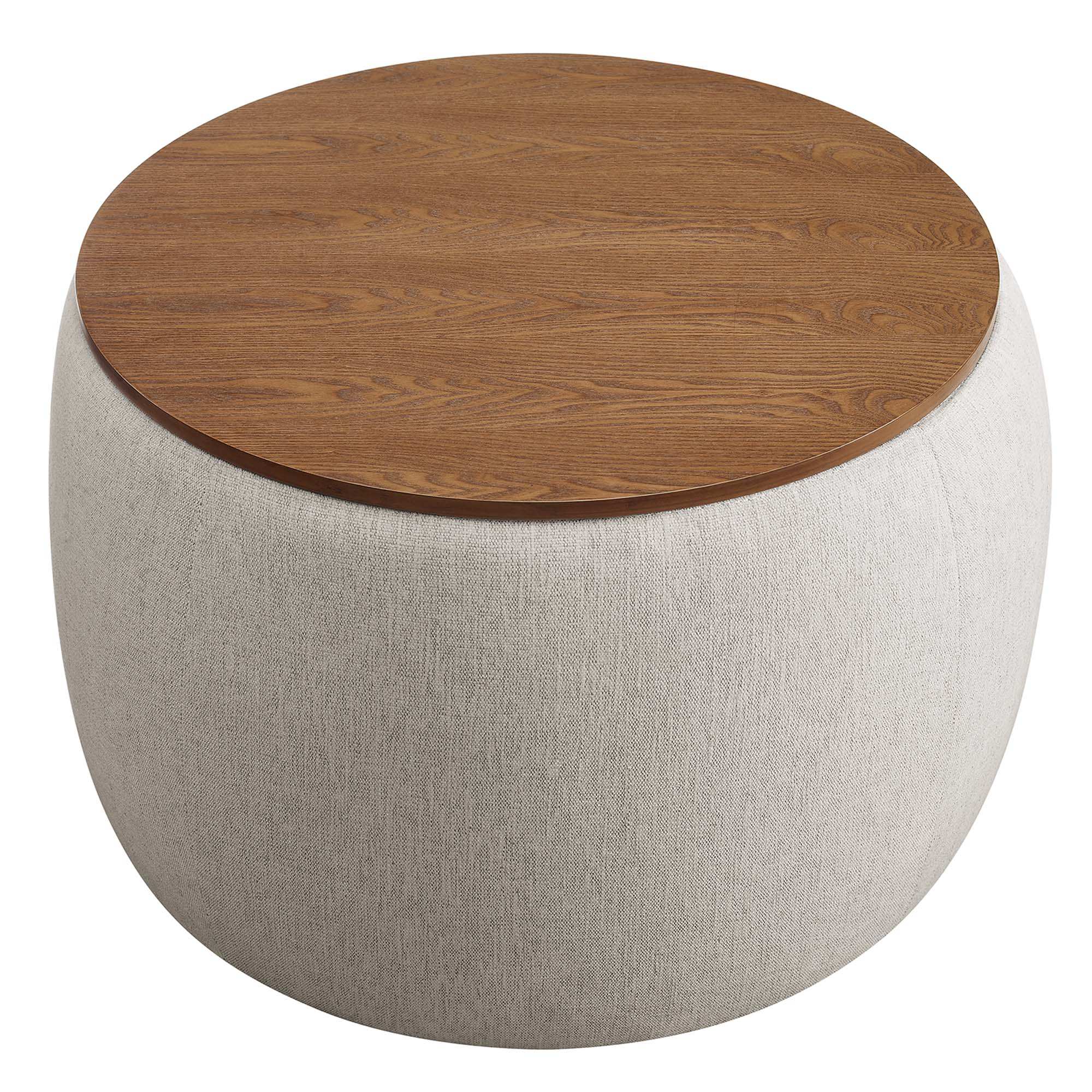 Perla Woven Heathered Fabric Upholstered Storage Ottoman by Modway - Best Buy Furniture