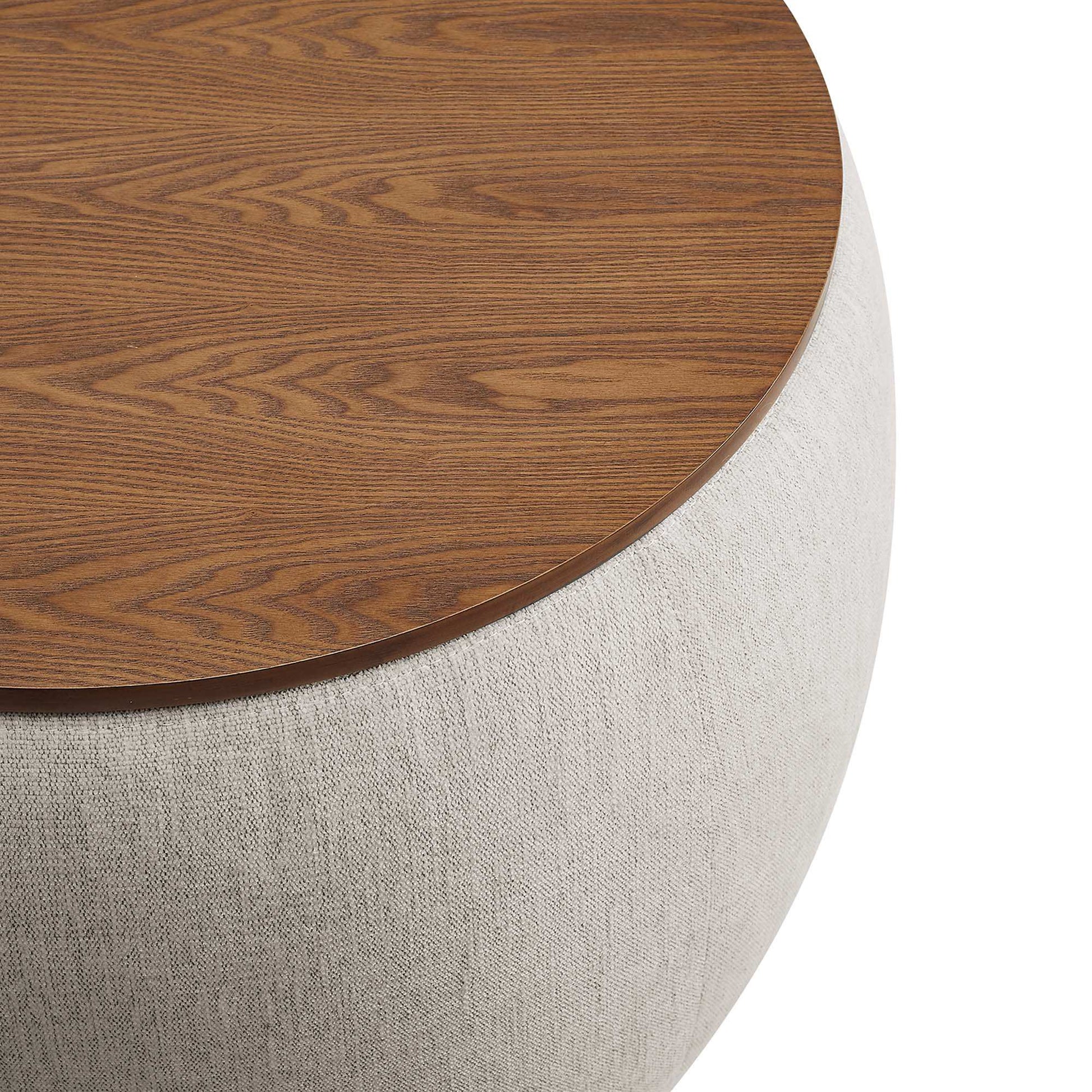 Perla Woven Heathered Fabric Upholstered Storage Ottoman by Modway - Best Buy Furniture