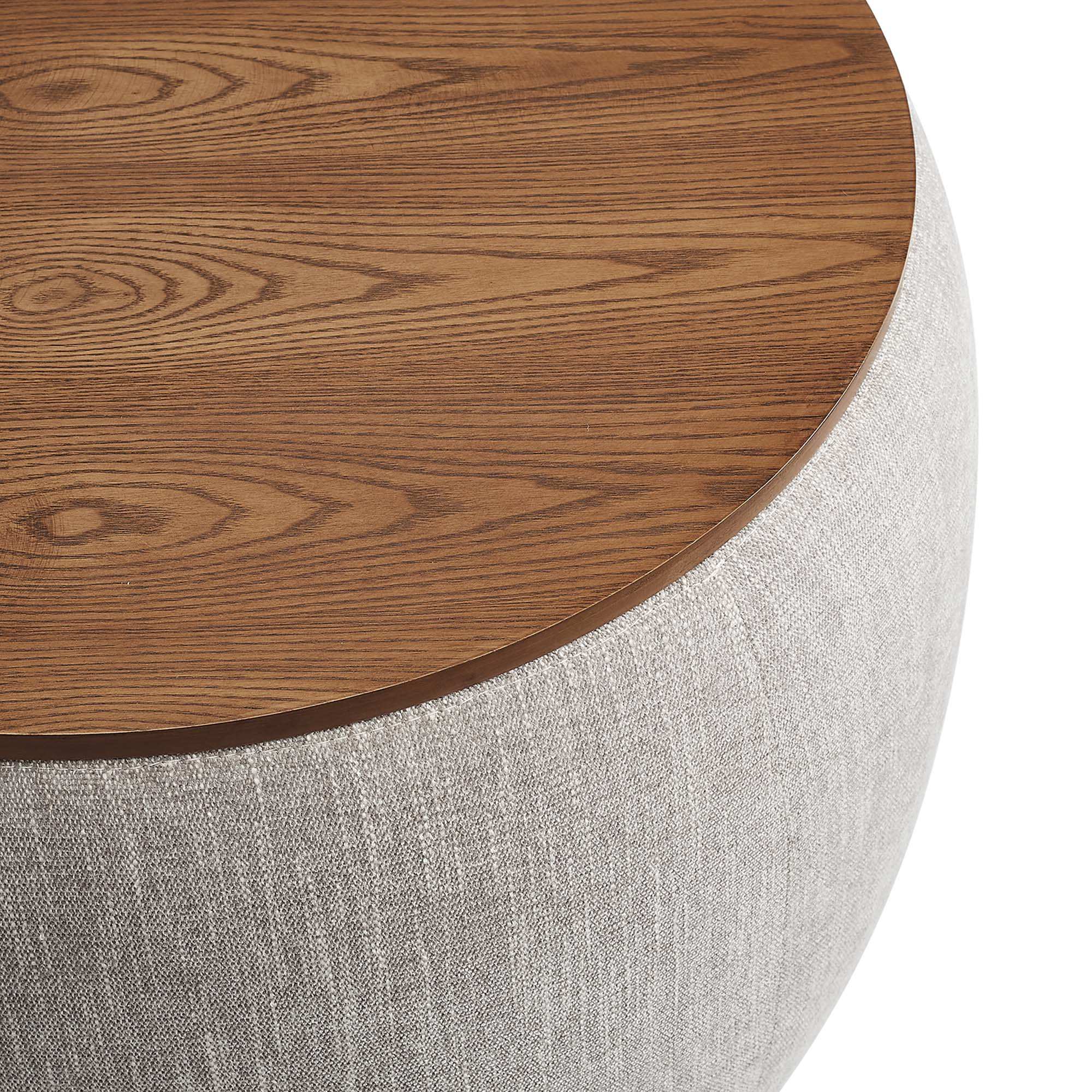 Perla Woven Heathered Fabric Upholstered Storage Ottoman by Modway - Best Buy Furniture