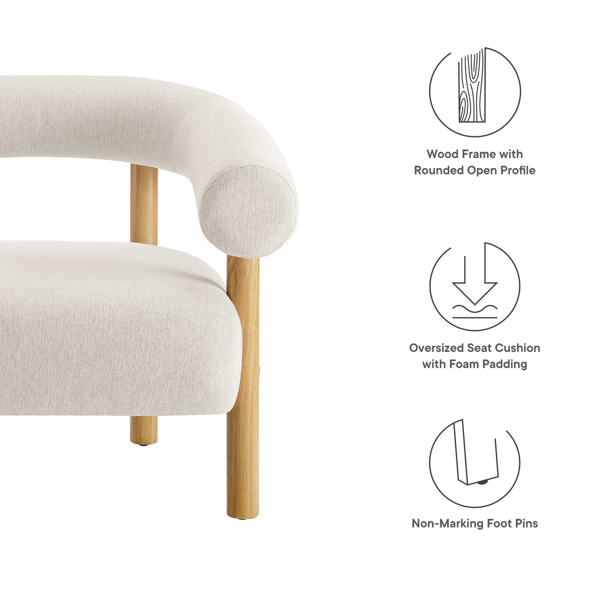 Sable Upholstered Fabric Armchair by Modway - Best Buy Furniture