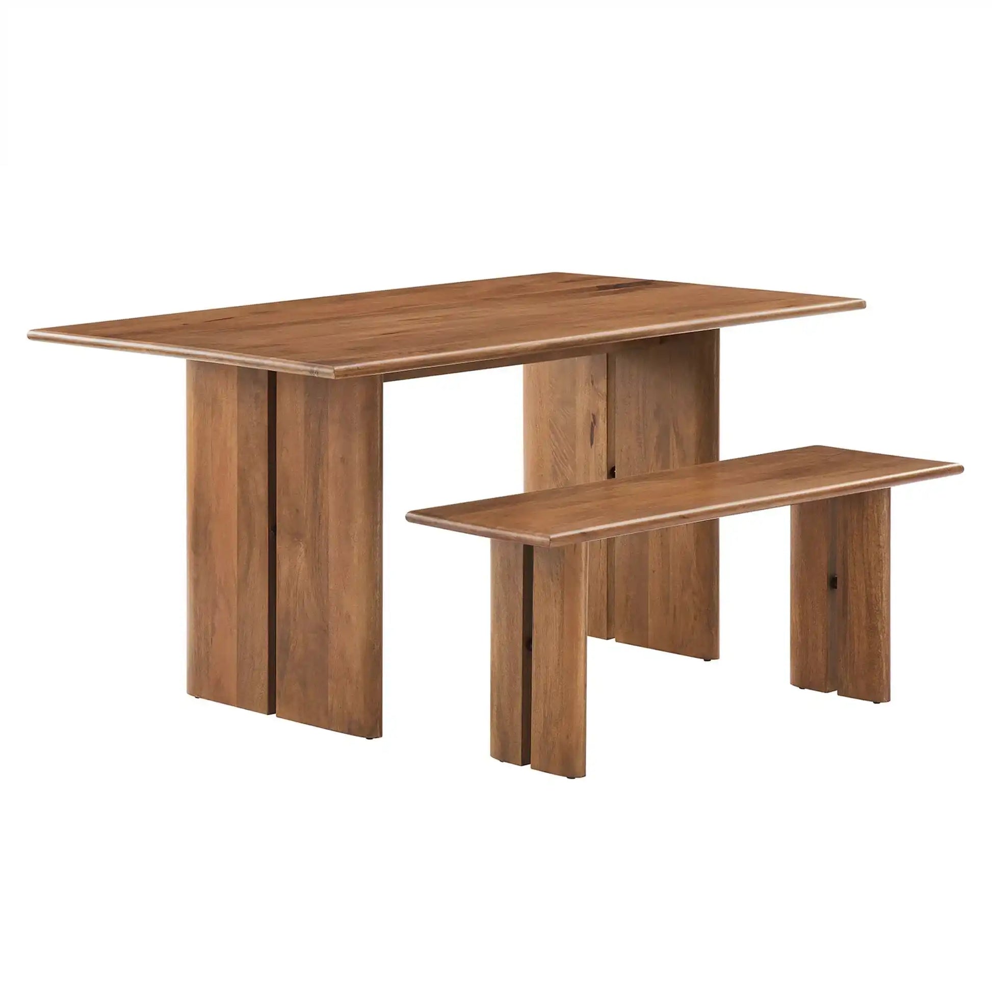 Amistad 60" Wood Dining Table and Bench Set by Modway - Best Buy Furniture