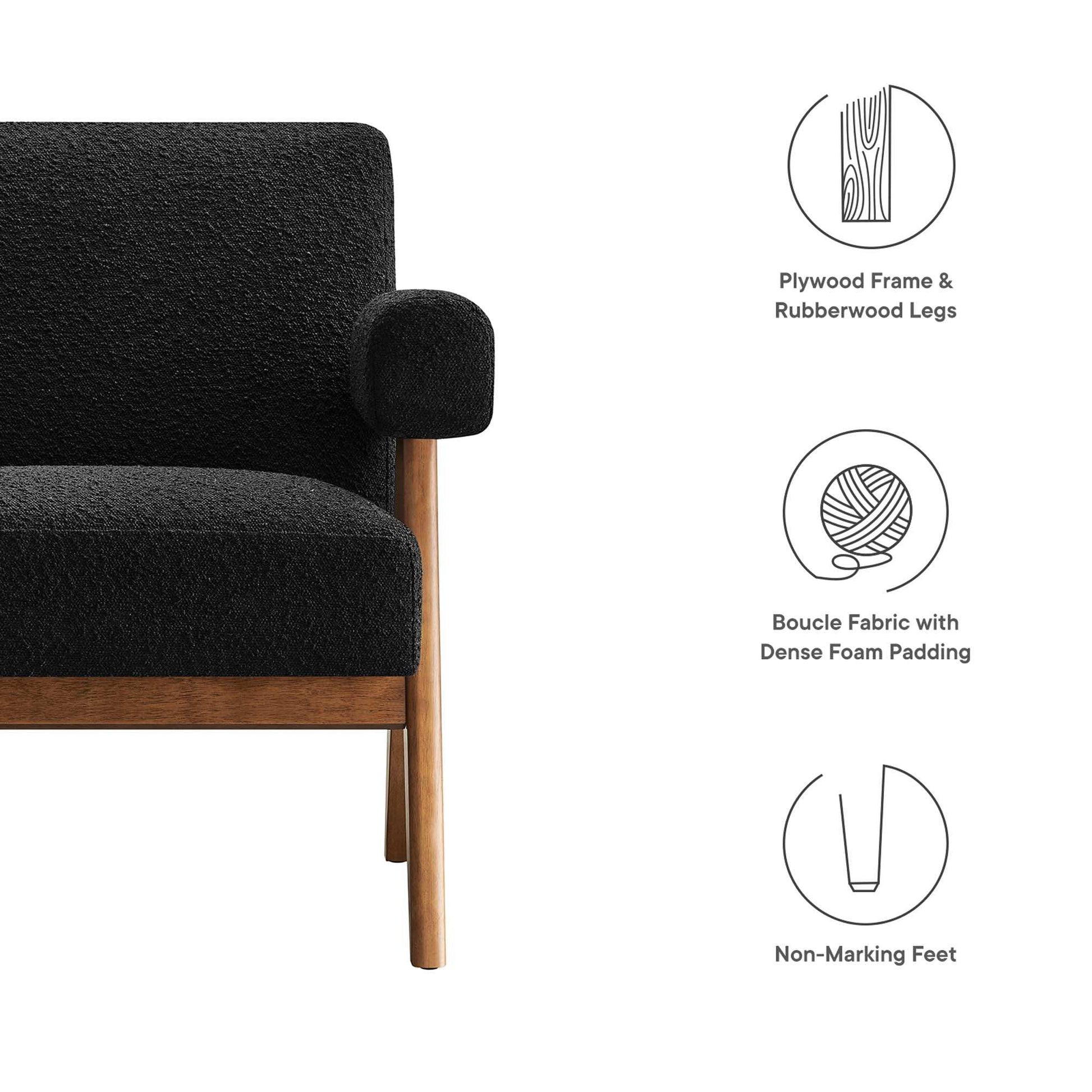 Lyra Boucle Fabric Armchair Set of 2 by Modway - Best Buy Furniture