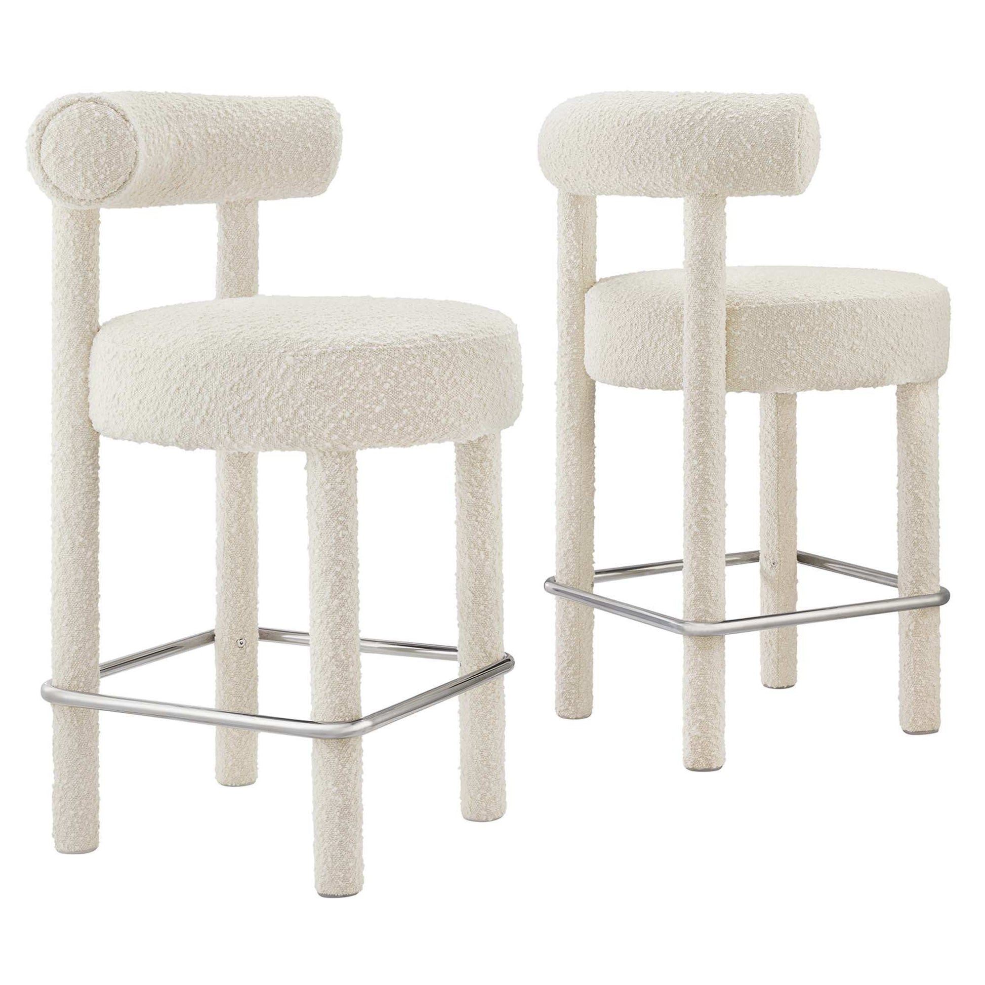 Toulouse Boucle Fabric Counter Stool Set of 2 by Modway - Best Buy Furniture