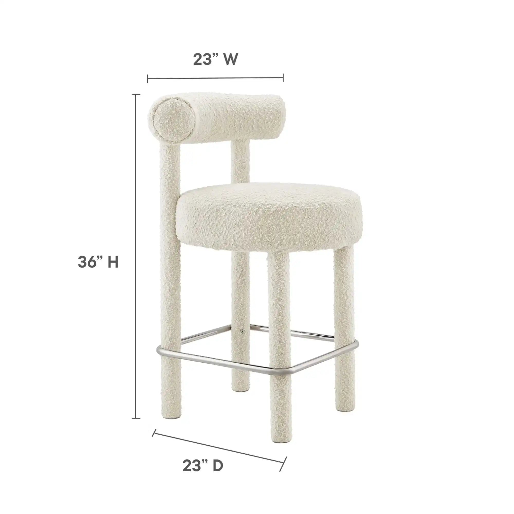 Toulouse Boucle Fabric Counter Stool Set of 2 by Modway - Best Buy Furniture