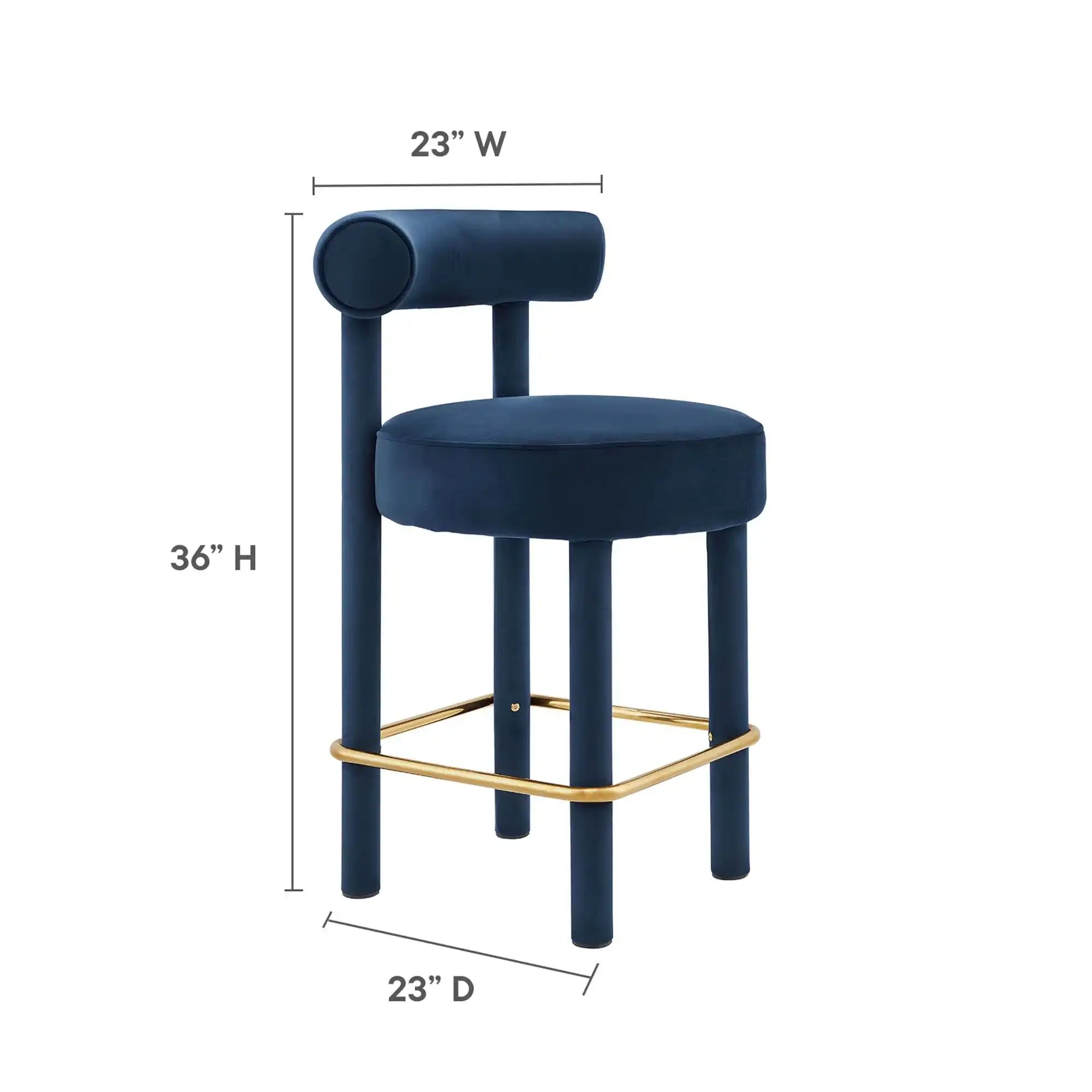Toulouse Performance Velvet Counter Stool Set of 2 by Modway - Best Buy Furniture