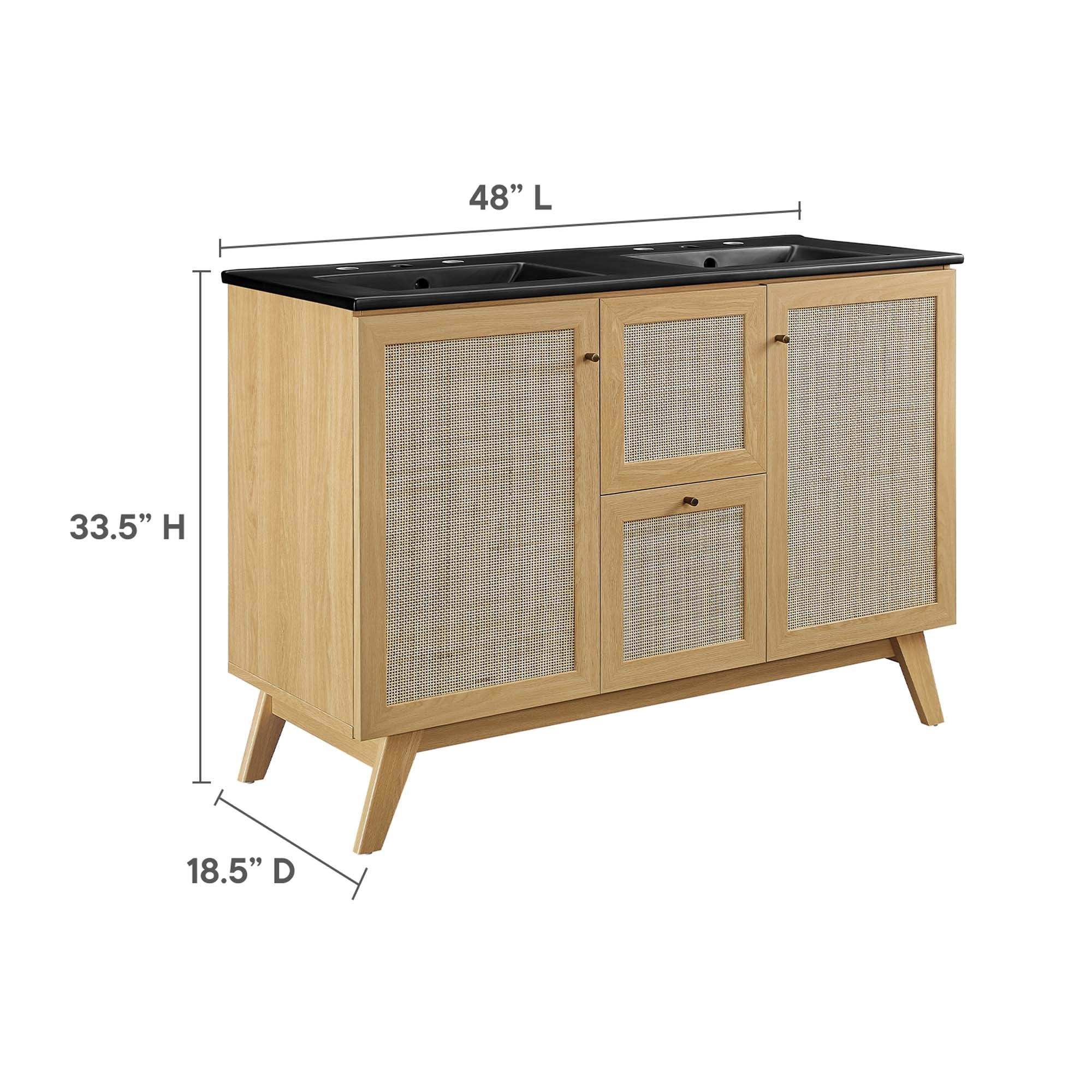 Soma 48" Double Sink Bathroom Vanity by Modway - Best Buy Furniture