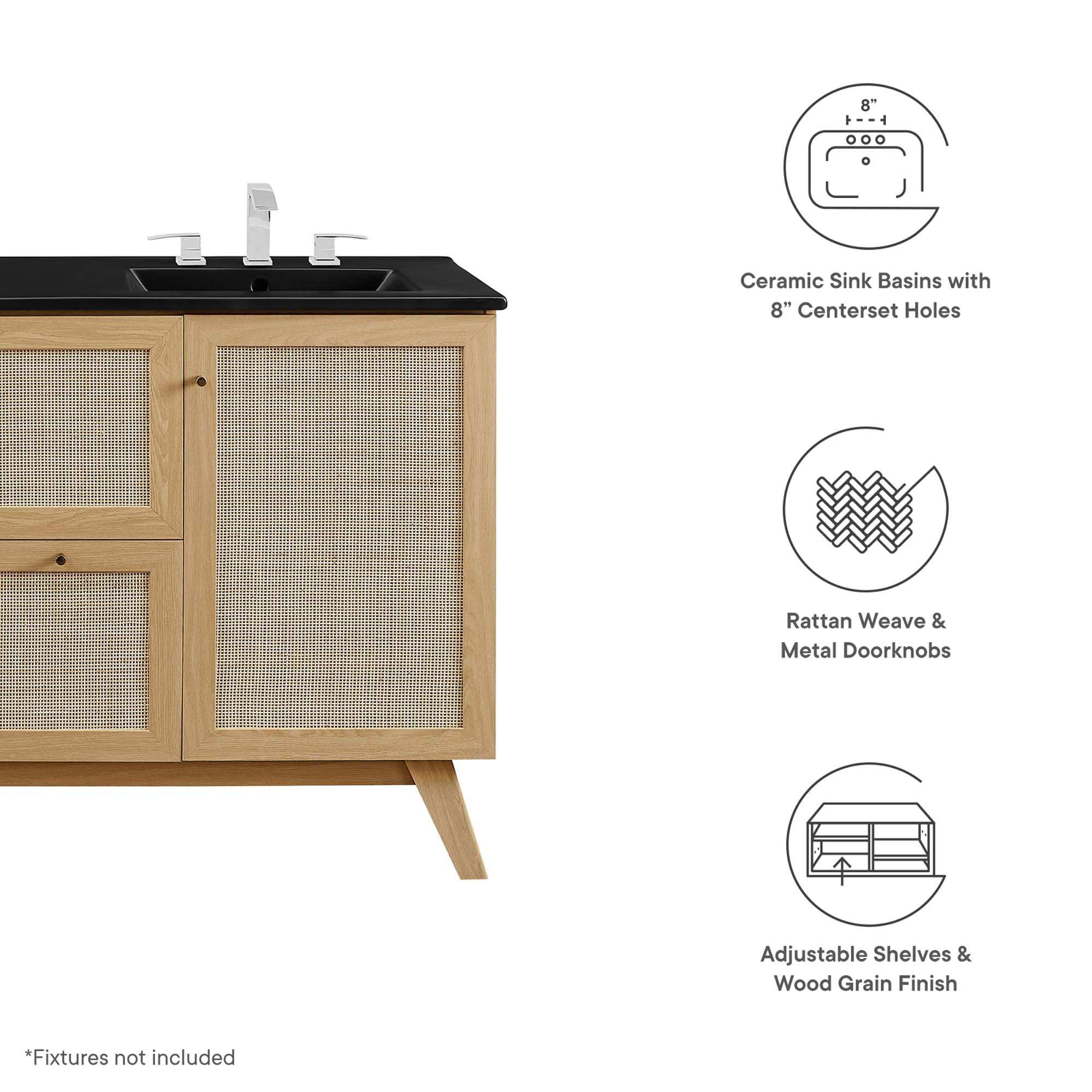 Soma 48" Double Sink Bathroom Vanity by Modway - Best Buy Furniture