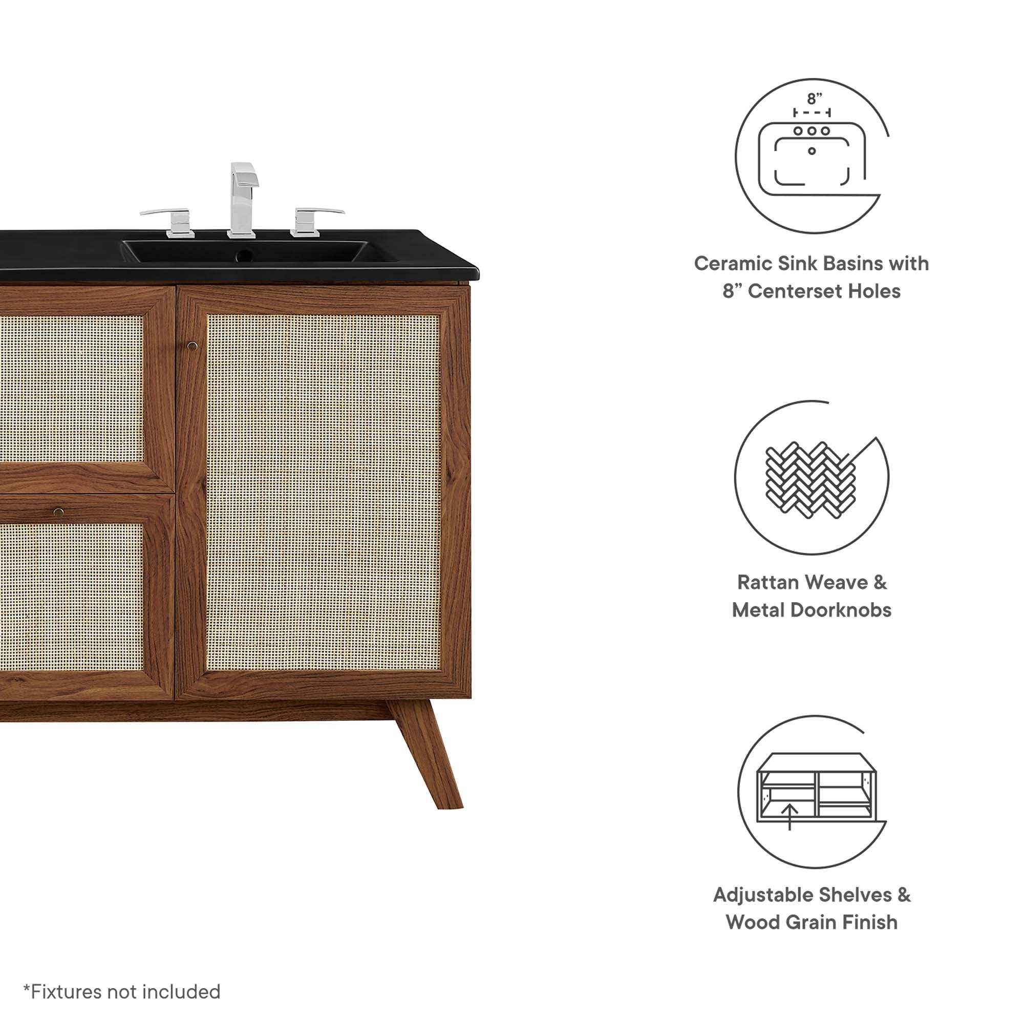 Soma 48" Double Sink Bathroom Vanity by Modway - Best Buy Furniture
