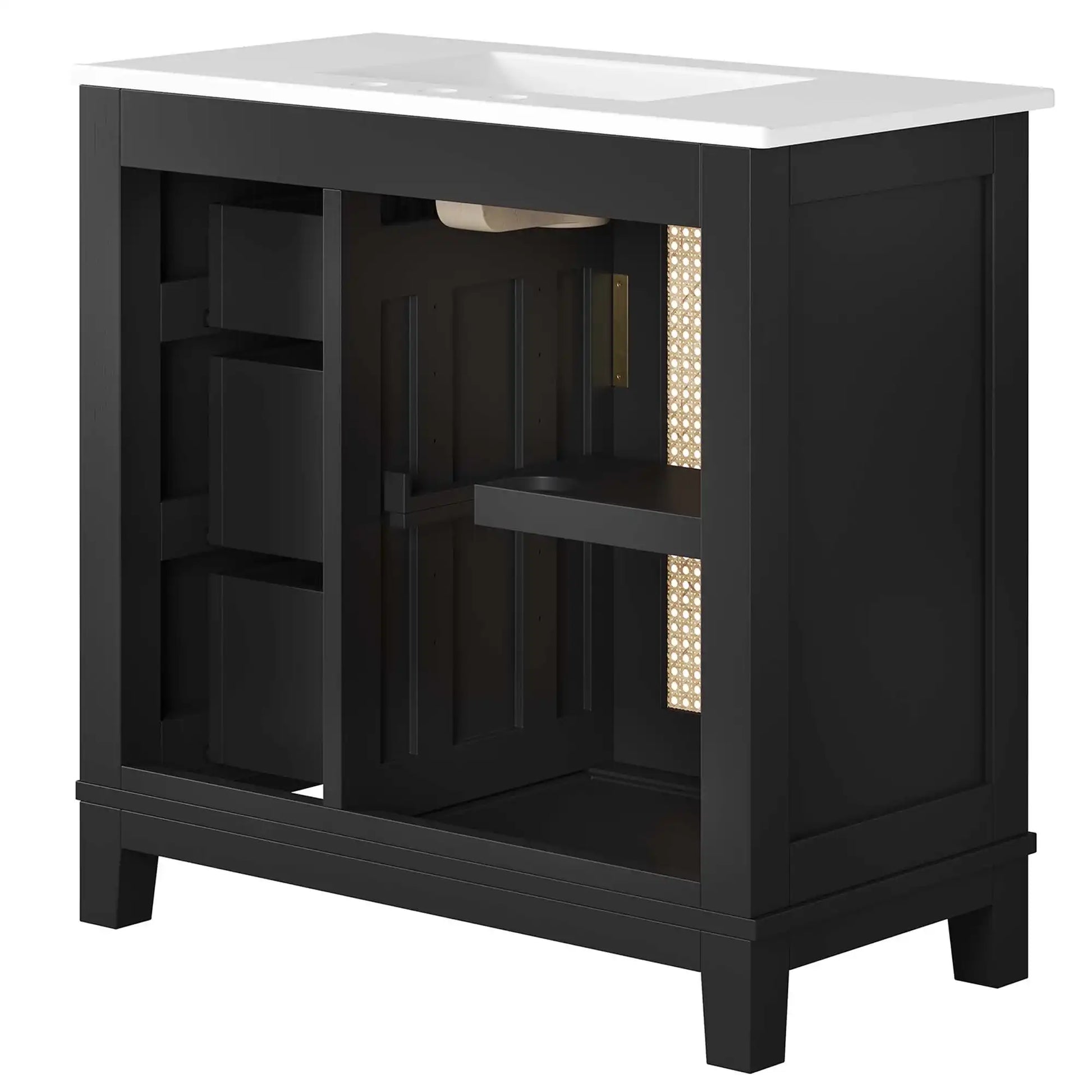 Dixie 36" Solid Wood Bathroom Vanity Cabinet by Modway - Best Buy Furniture