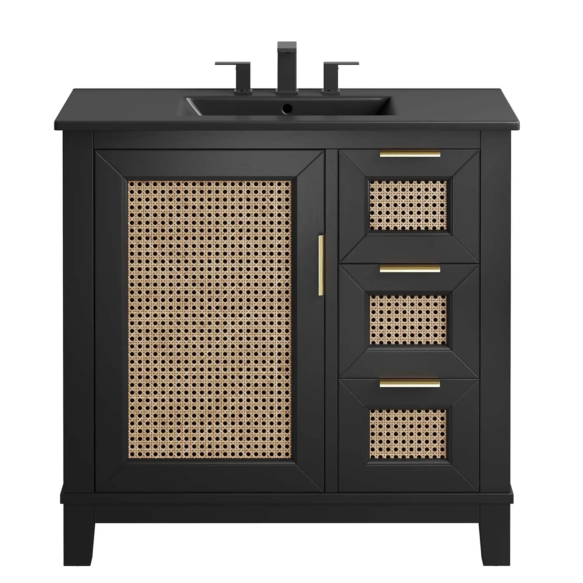Dixie 36" Solid Wood Bathroom Vanity Cabinet by Modway - Best Buy Furniture