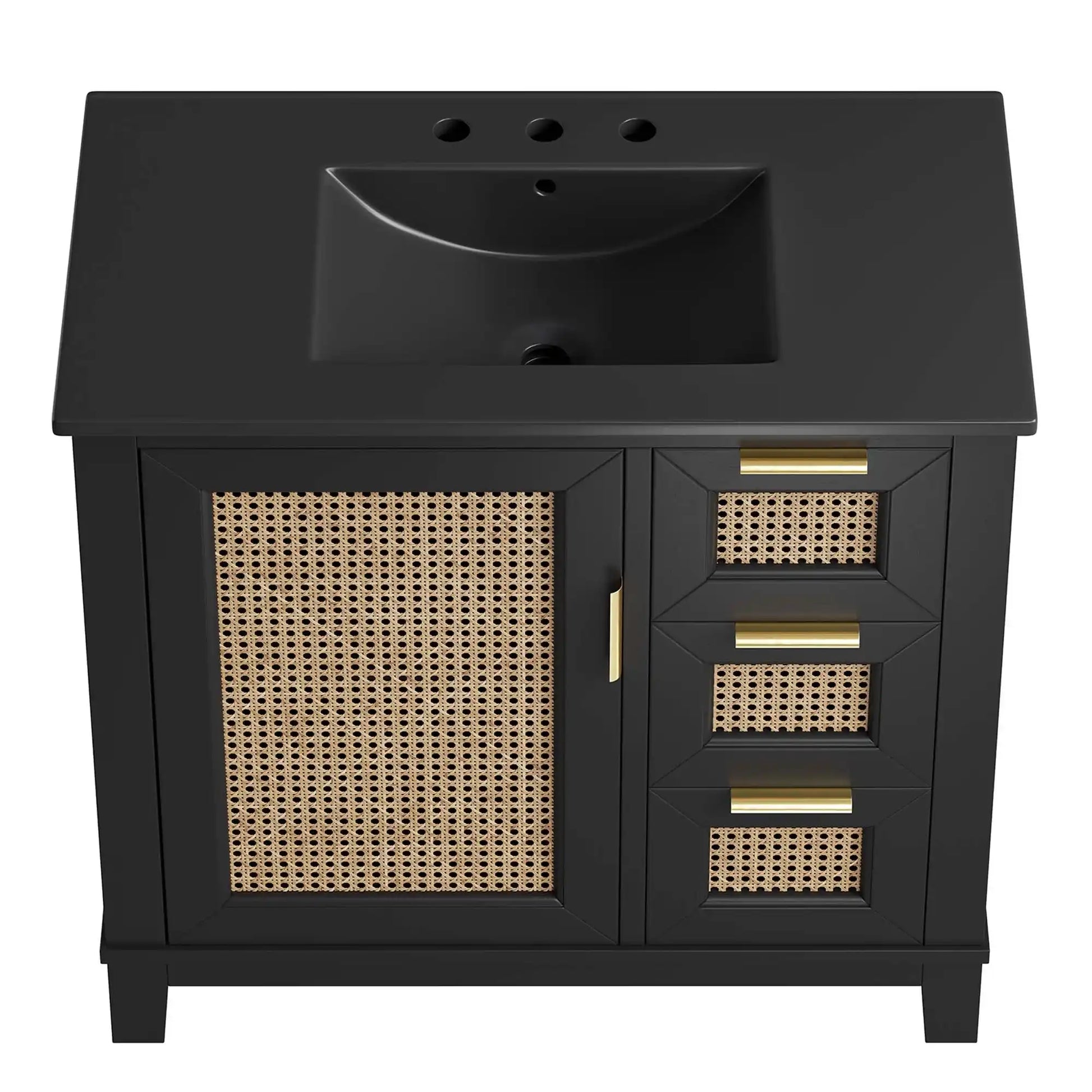 Dixie 36" Solid Wood Bathroom Vanity Cabinet by Modway - Best Buy Furniture