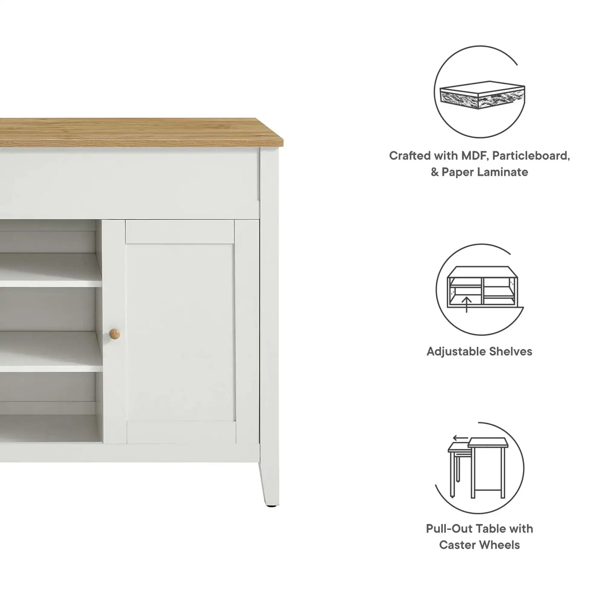 Garland Kitchen Island by Modway - Best Buy Furniture