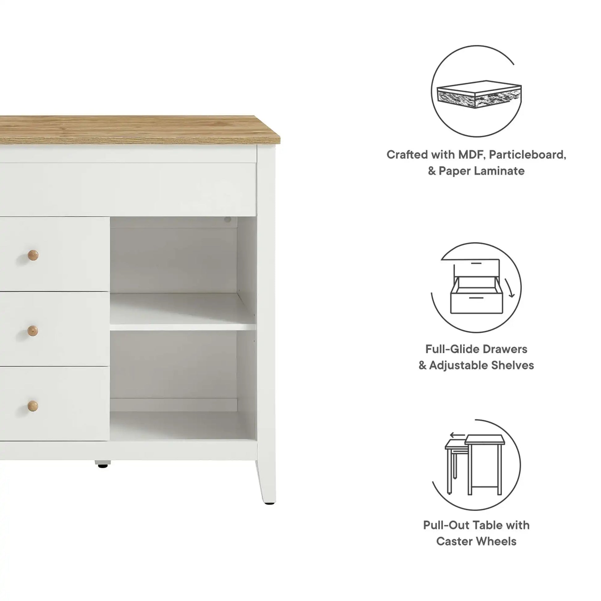 Farmstead Kitchen Island by Modway - Best Buy Furniture