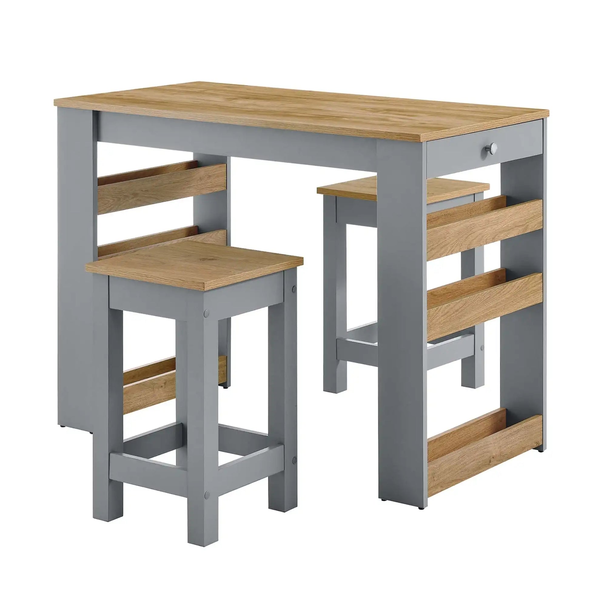 Galley 3-Piece Kitchen Island and Stool Set by Modway - Best Buy Furniture