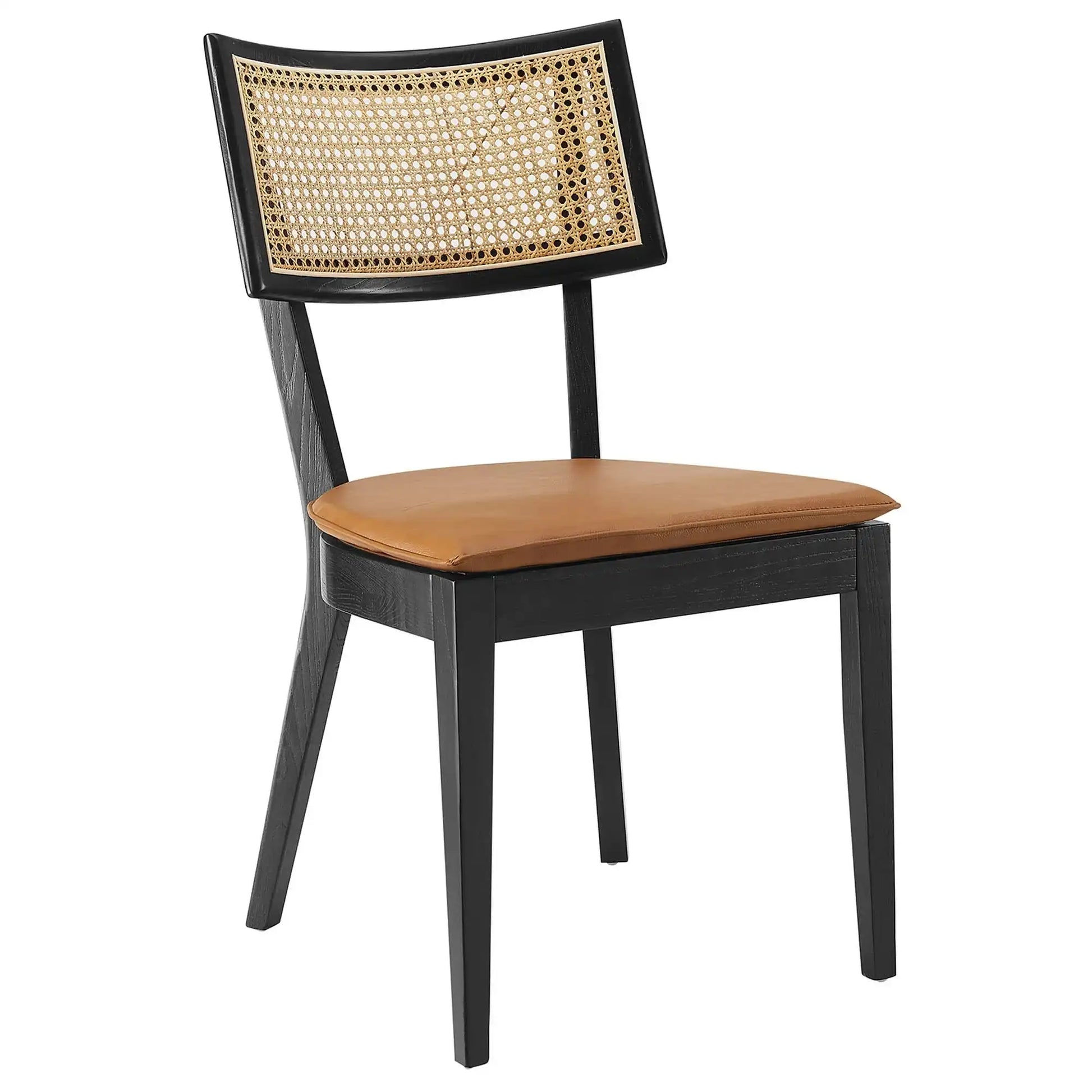 Caledonia Vegan Leather Upholstered Wood Dining Chairs Set of 2 by Modway - Best Buy Furniture
