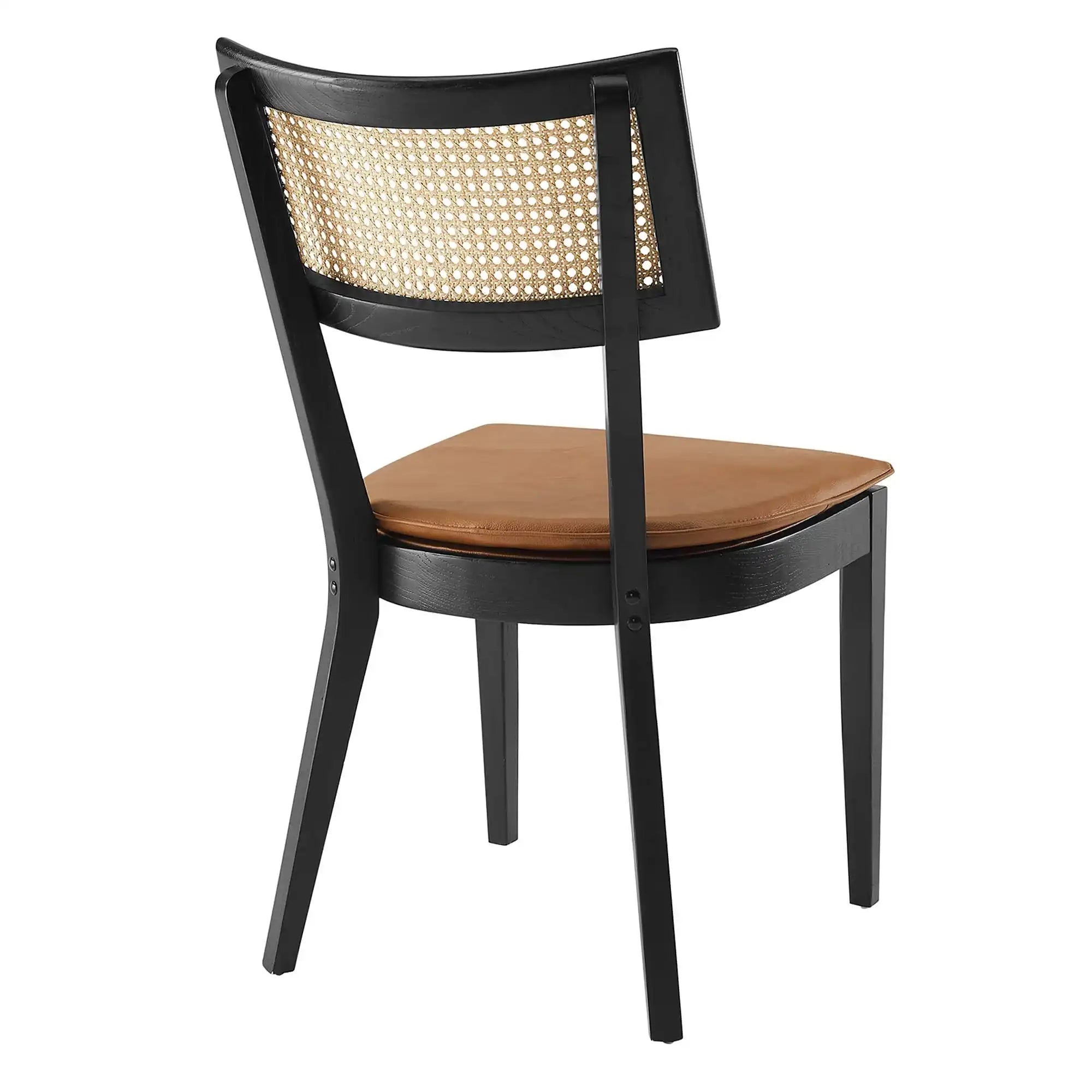 Caledonia Vegan Leather Upholstered Wood Dining Chairs Set of 2 by Modway - Best Buy Furniture