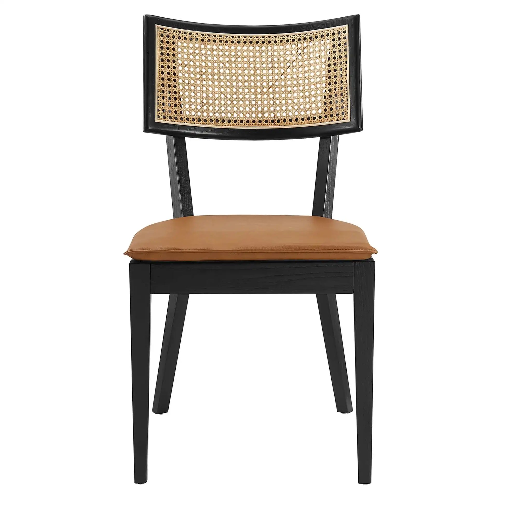 Caledonia Vegan Leather Upholstered Wood Dining Chairs Set of 2 by Modway - Best Buy Furniture
