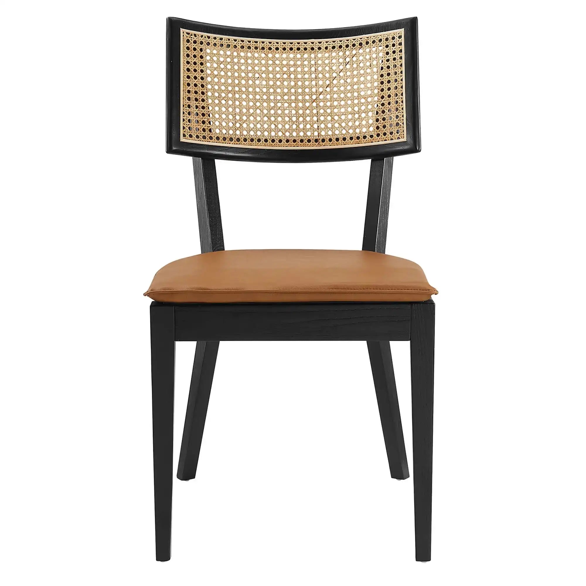 Caledonia Vegan Leather Upholstered Wood Dining Chairs Set of 2 by Modway - Best Buy Furniture