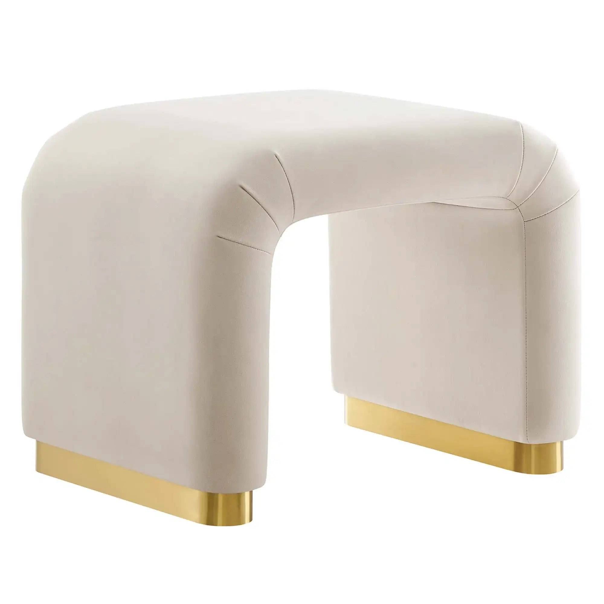 Koda Performance Velvet Waterfall Stool by Modway - Best Buy Furniture