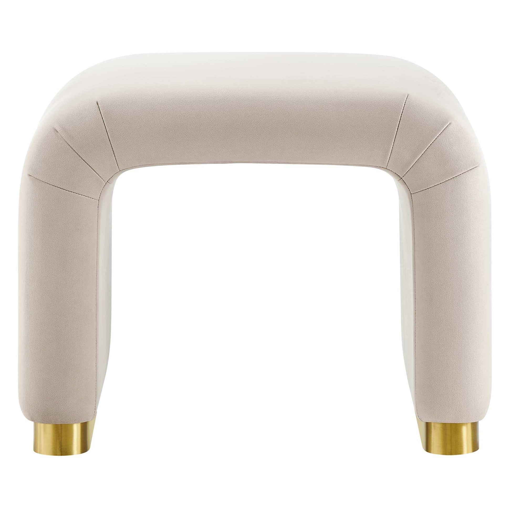 Koda Performance Velvet Waterfall Stool by Modway - Best Buy Furniture