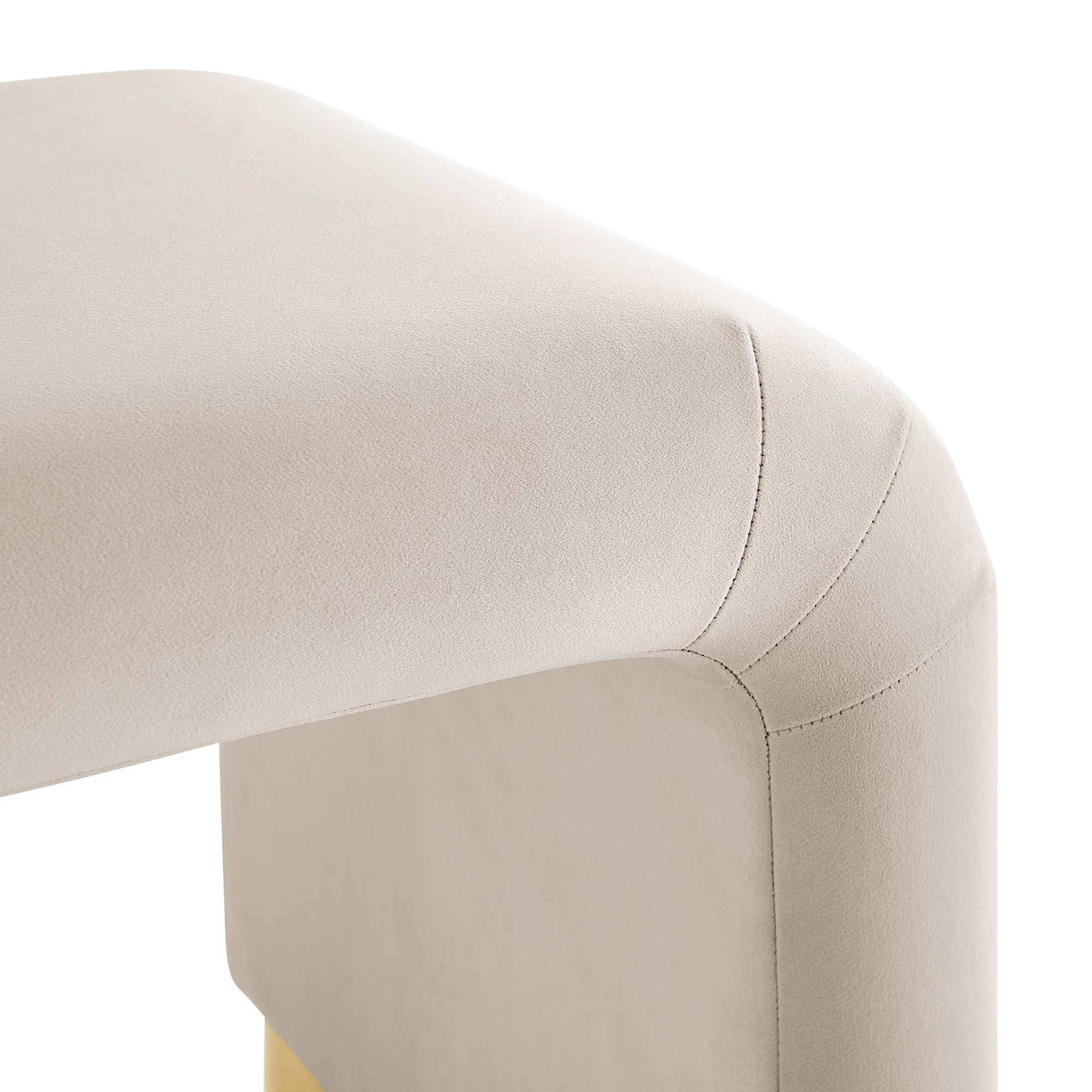 Koda Performance Velvet Waterfall Stool by Modway - Best Buy Furniture