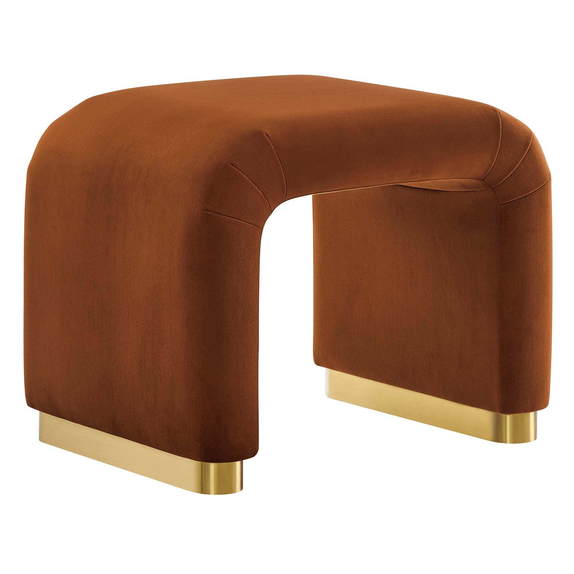 Koda Performance Velvet Waterfall Stool by Modway - Best Buy Furniture