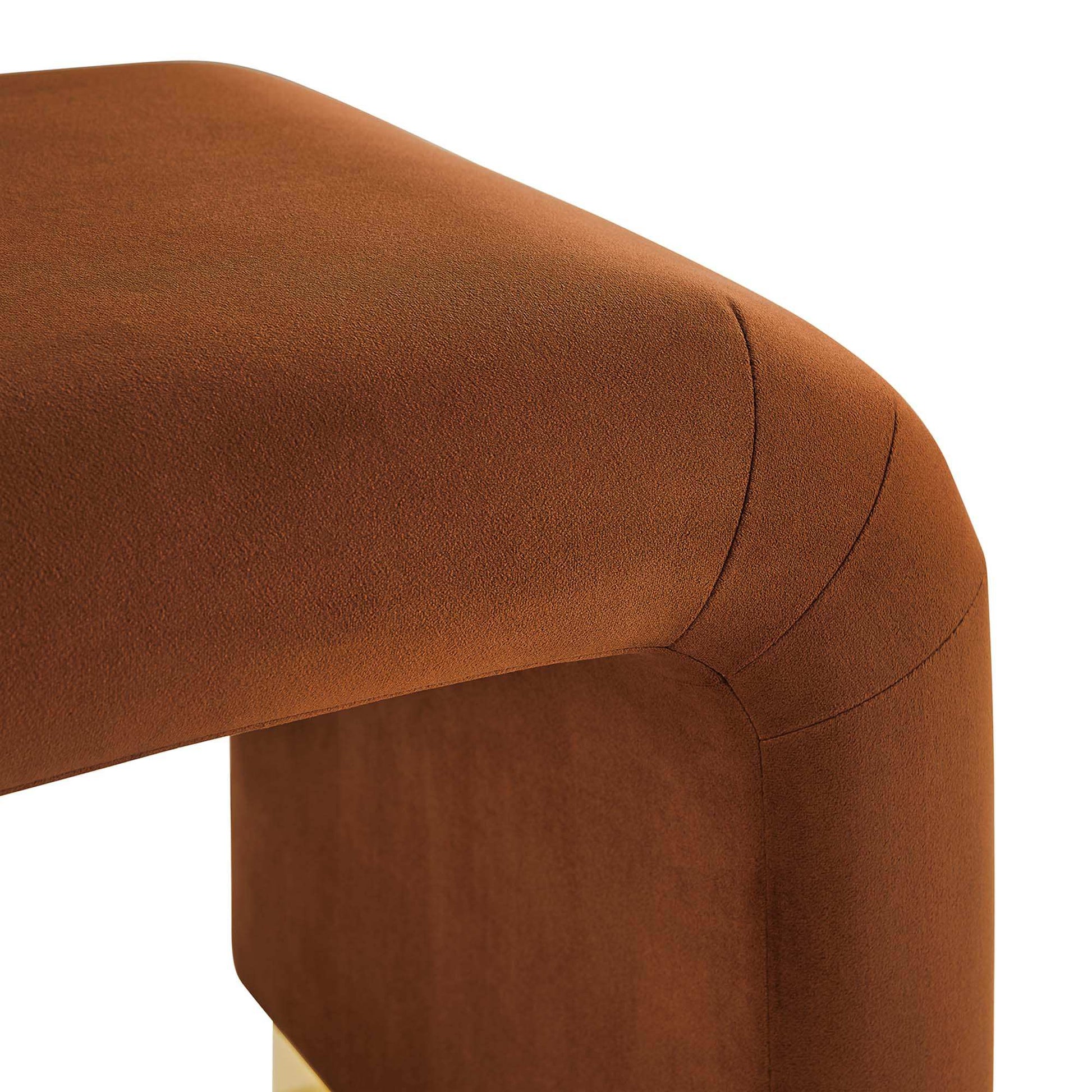Koda Performance Velvet Waterfall Stool by Modway - Best Buy Furniture