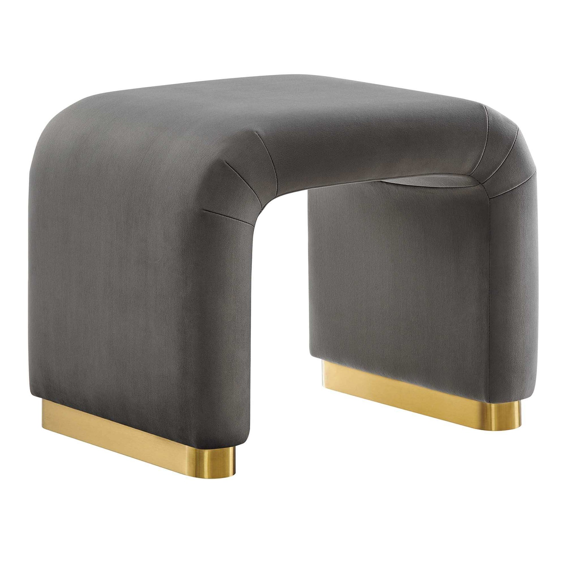 Koda Performance Velvet Waterfall Stool by Modway - Best Buy Furniture