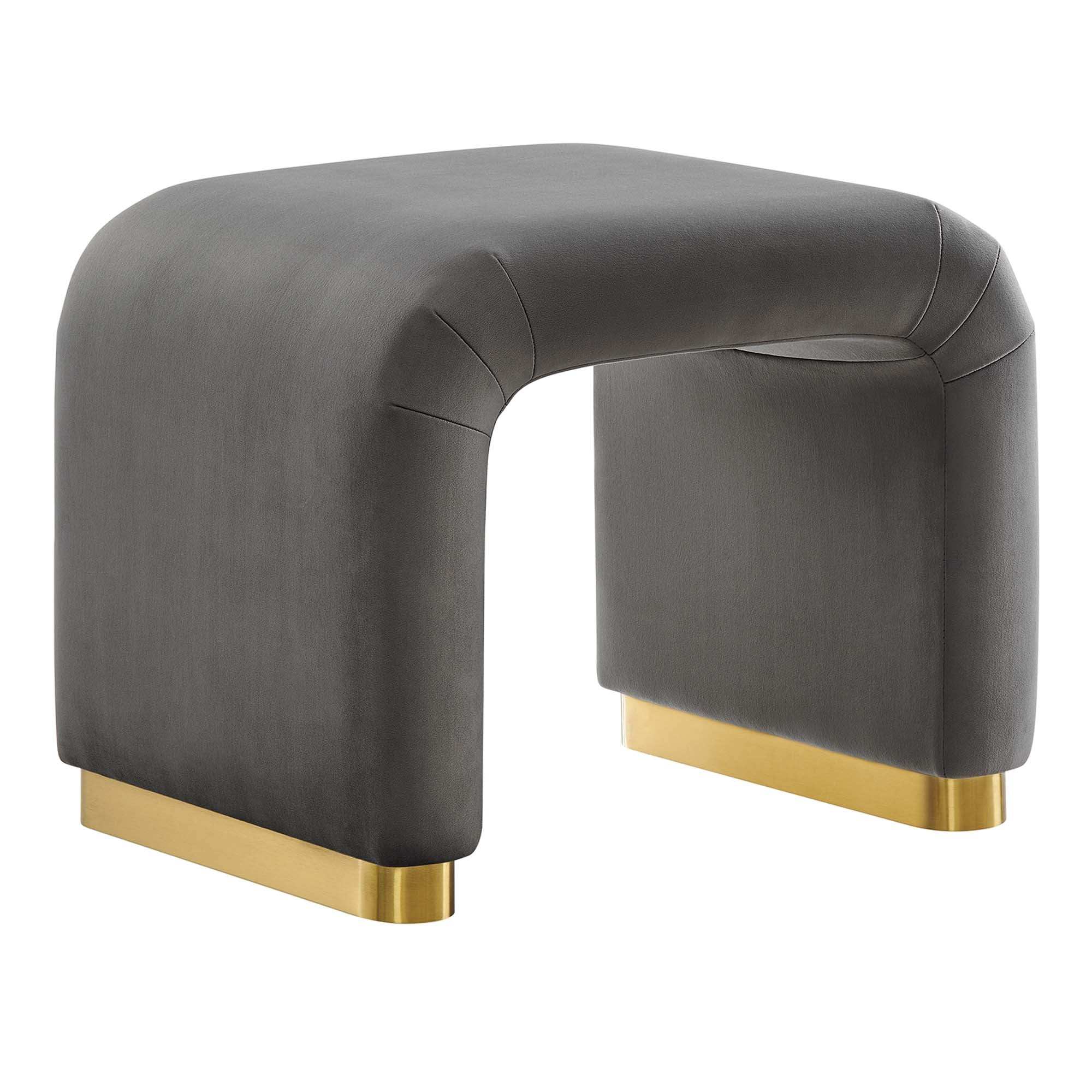 Koda Performance Velvet Waterfall Stool by Modway - Best Buy Furniture