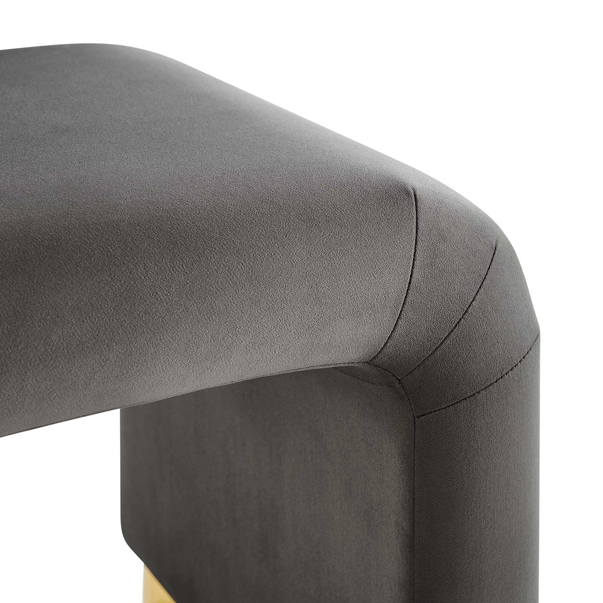 Koda Performance Velvet Waterfall Stool by Modway - Best Buy Furniture