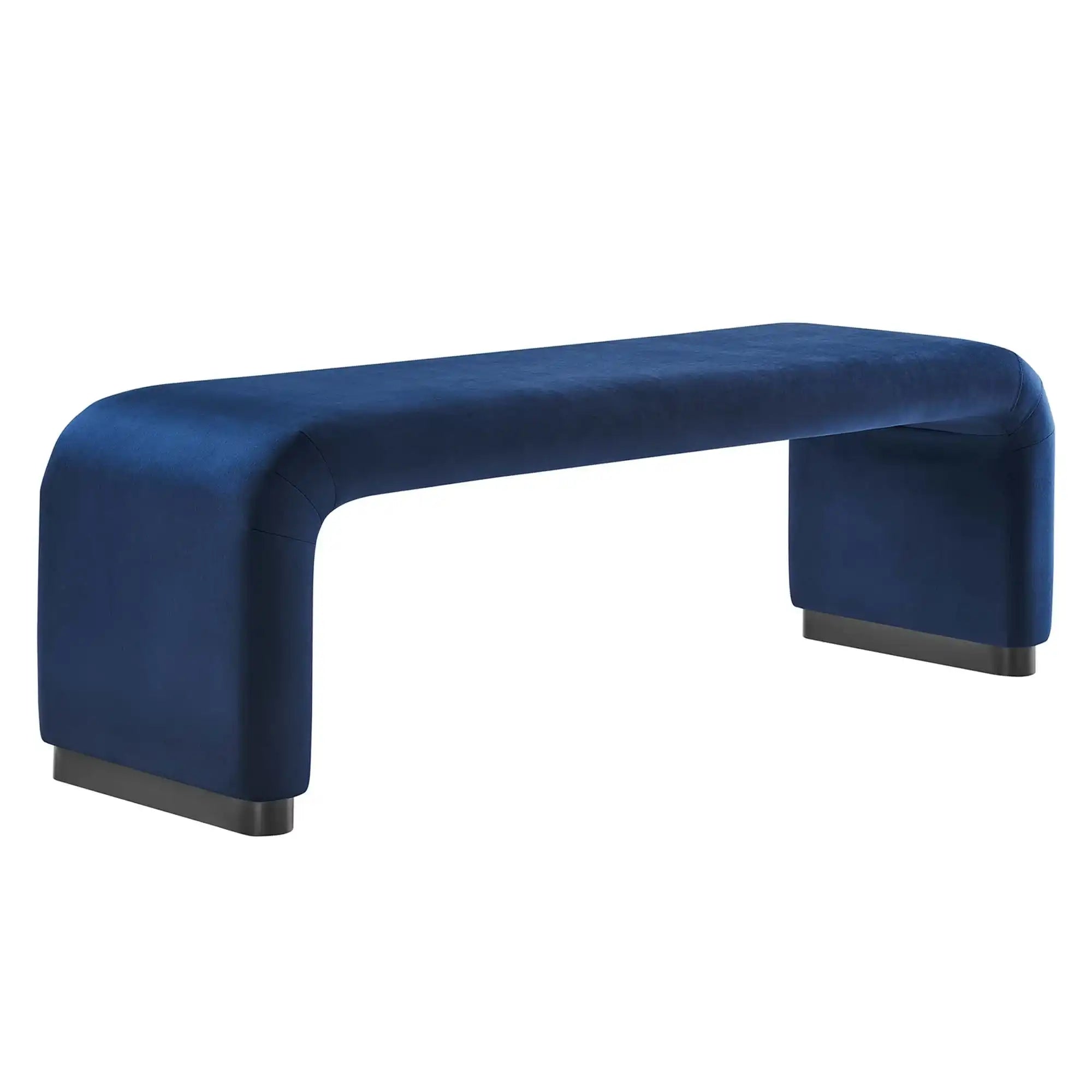 Koda Performance Velvet Waterfall Long Bench by Modway - Best Buy Furniture
