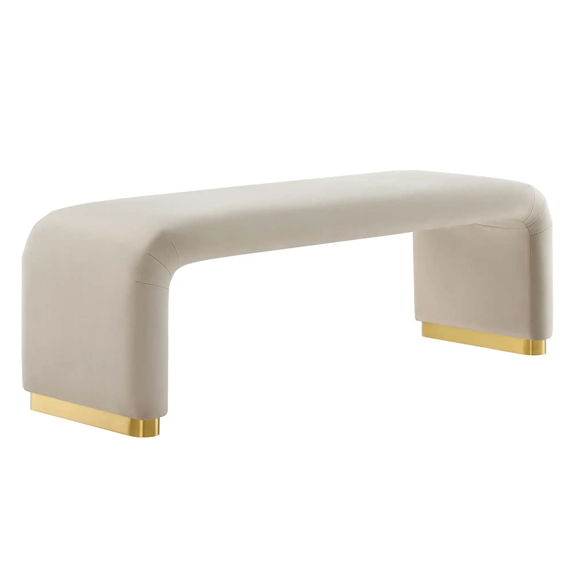 Koda Performance Velvet Waterfall Long Bench by Modway - Best Buy Furniture