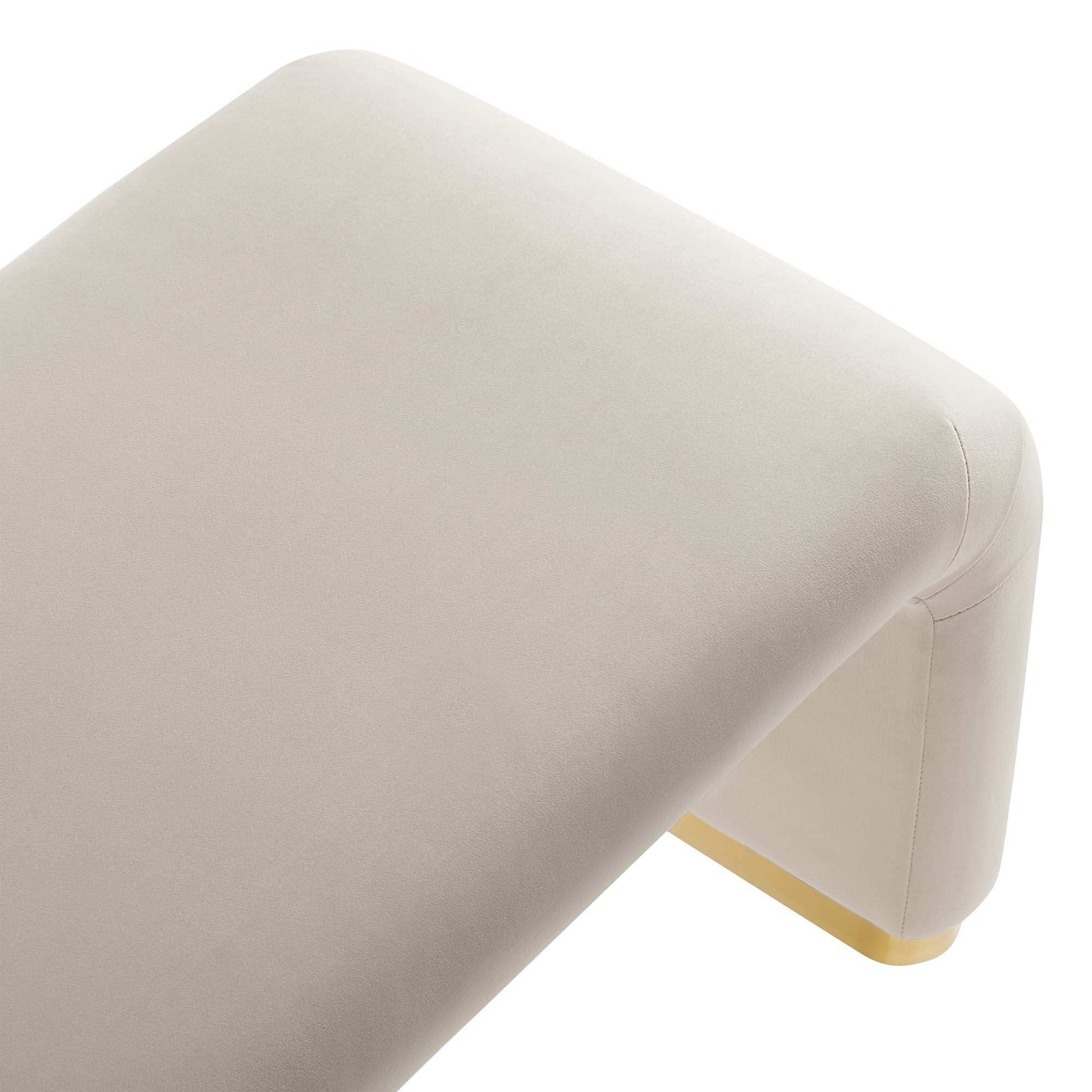 Koda Performance Velvet Waterfall Long Bench by Modway - Best Buy Furniture