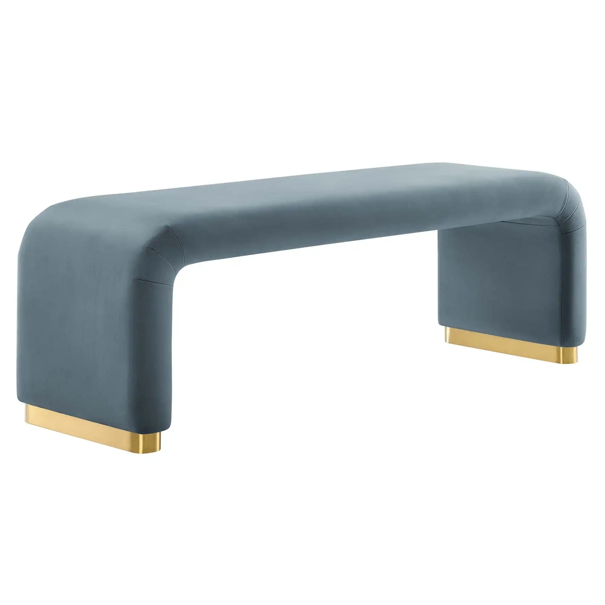 Koda Performance Velvet Waterfall Long Bench by Modway - Best Buy Furniture