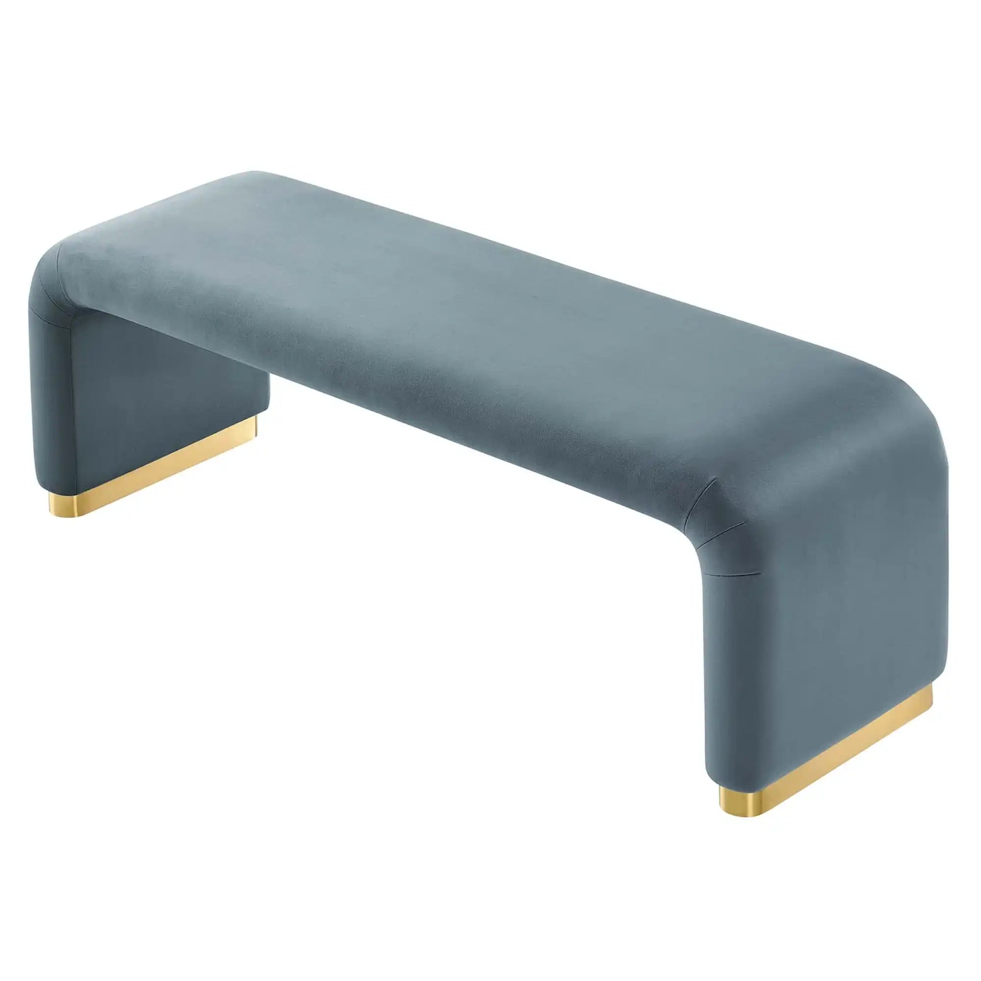 Koda Performance Velvet Waterfall Long Bench by Modway - Best Buy Furniture