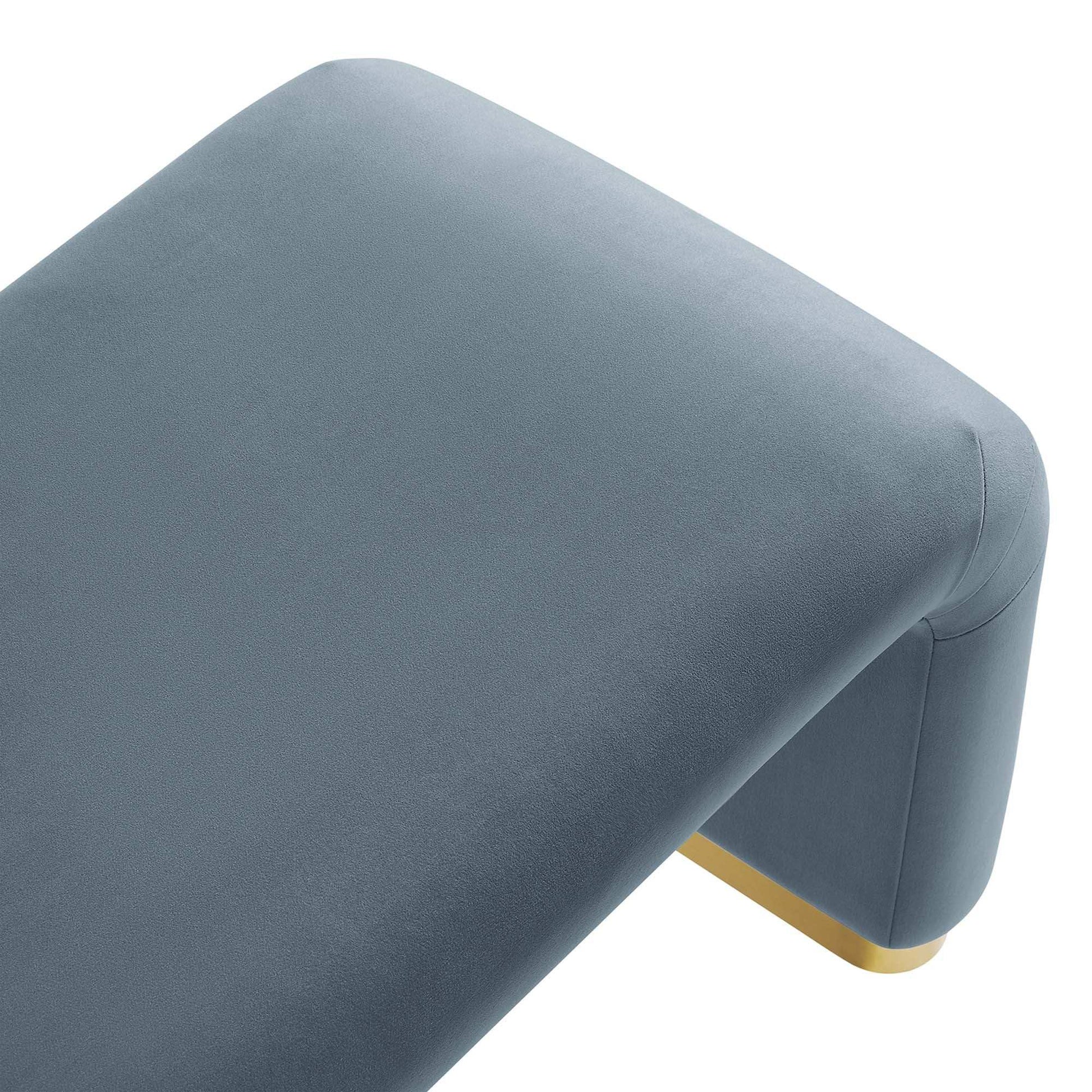 Koda Performance Velvet Waterfall Long Bench by Modway - Best Buy Furniture
