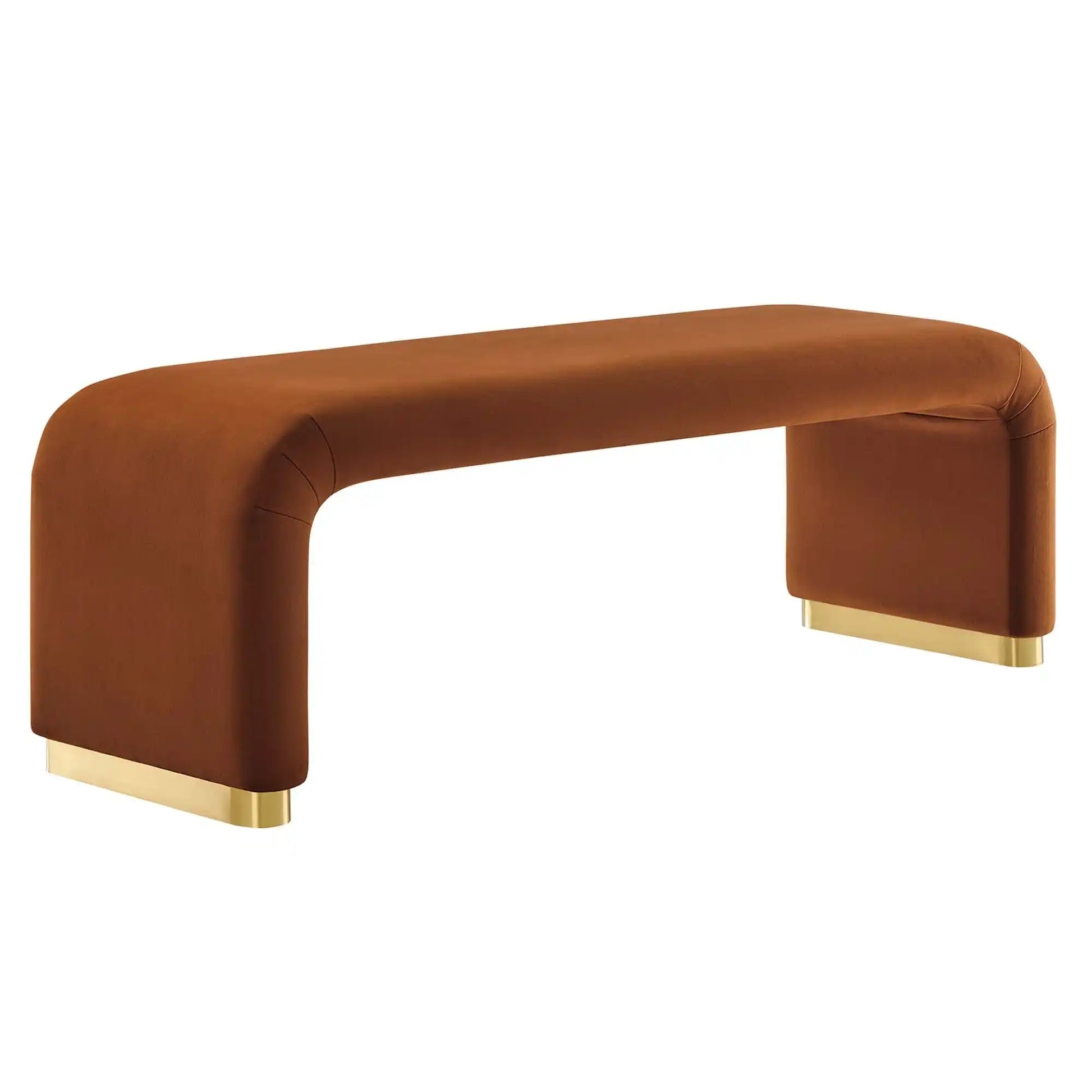 Koda Performance Velvet Waterfall Long Bench by Modway - Best Buy Furniture