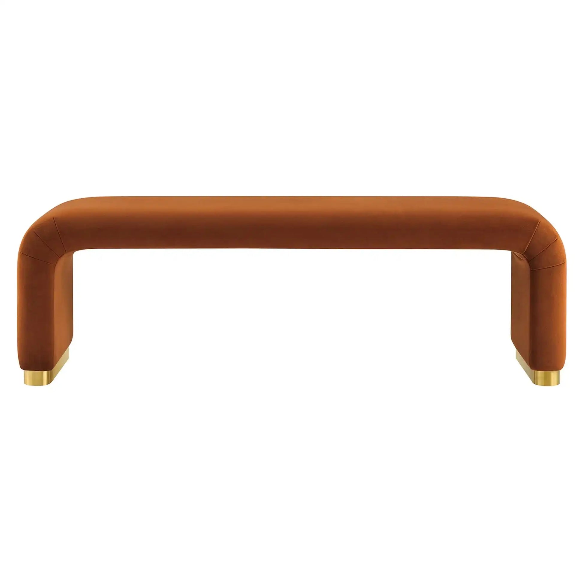 Koda Performance Velvet Waterfall Long Bench by Modway - Best Buy Furniture
