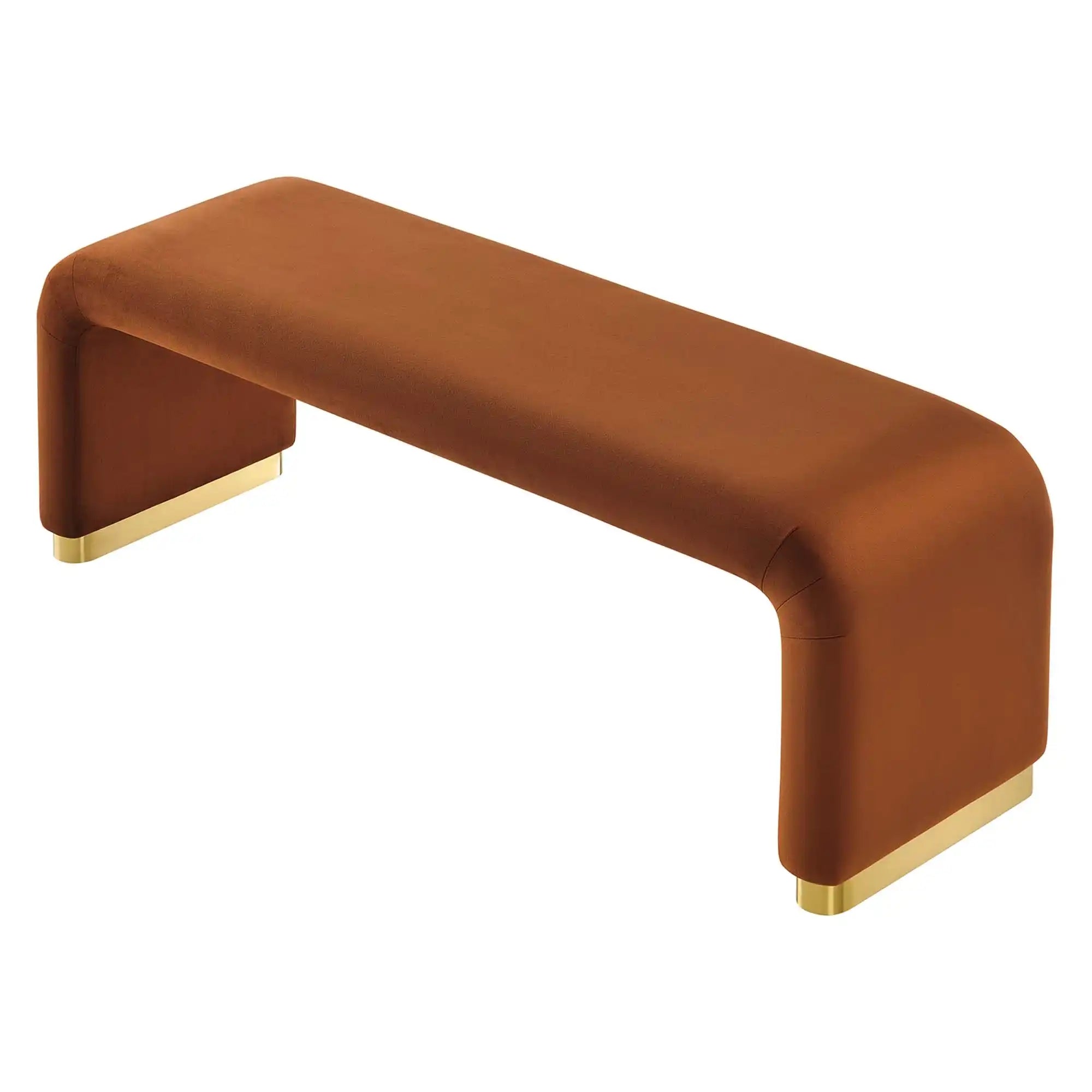 Koda Performance Velvet Waterfall Long Bench by Modway - Best Buy Furniture