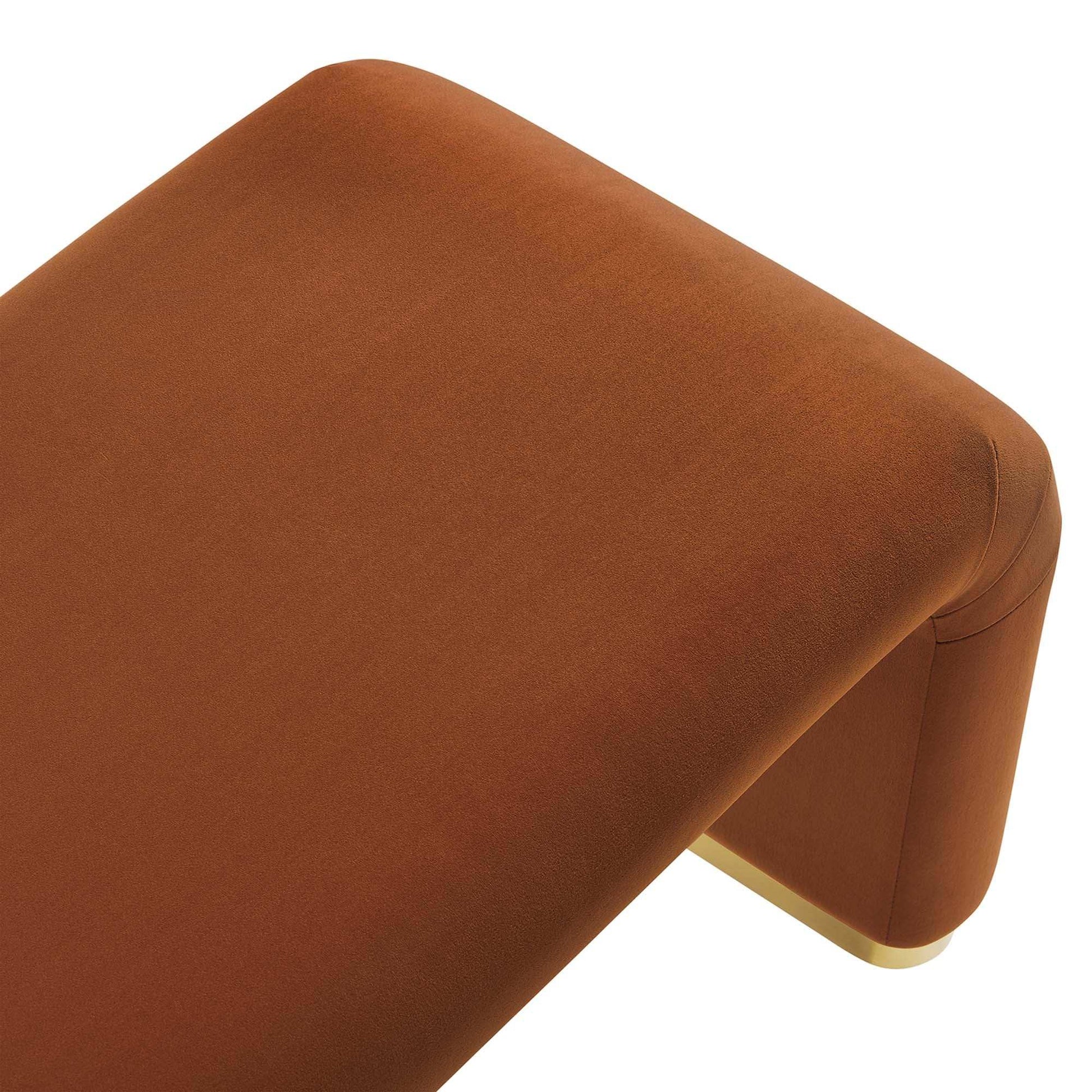 Koda Performance Velvet Waterfall Long Bench by Modway - Best Buy Furniture