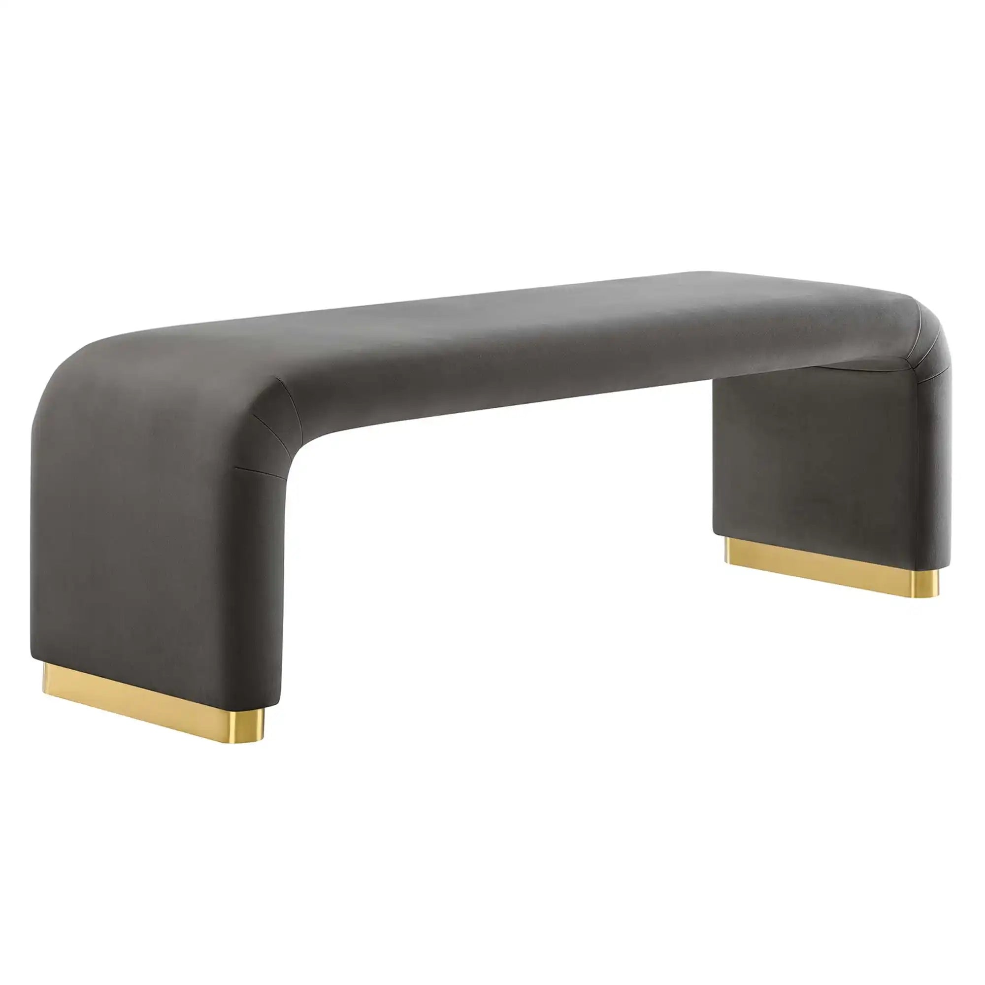 Koda Performance Velvet Waterfall Long Bench by Modway - Best Buy Furniture