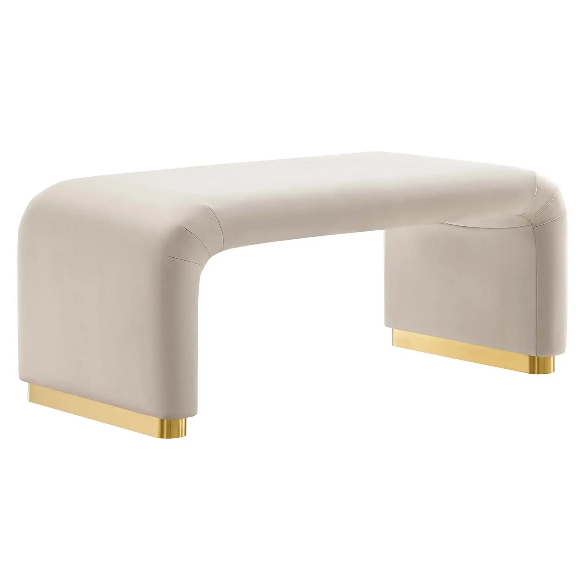 Koda Performance Velvet Waterfall Ottoman by Modway - Best Buy Furniture